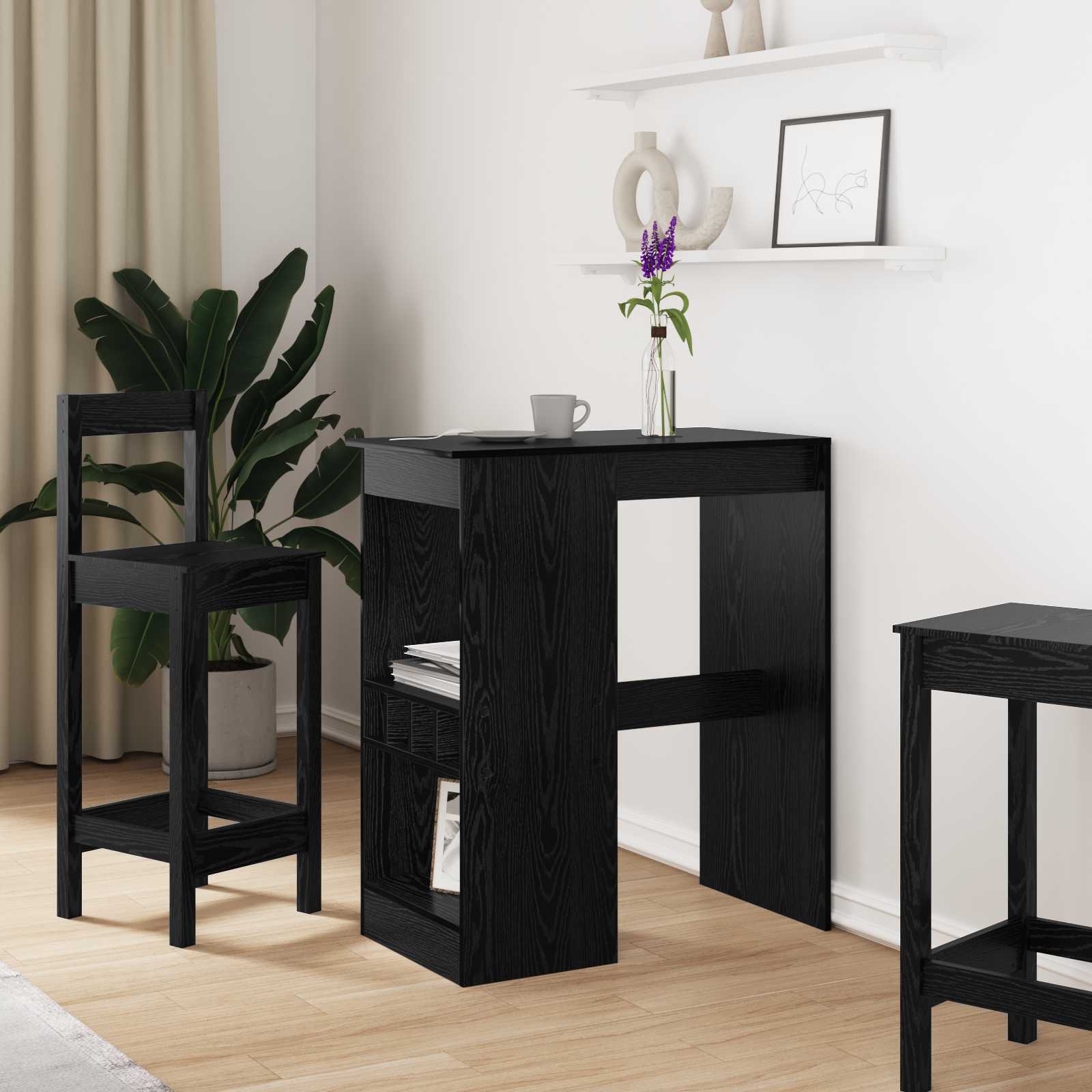Table de bar Chêne noir 90 x 47.5 x 103.5 cm Bois d'ingénierie - XIOS