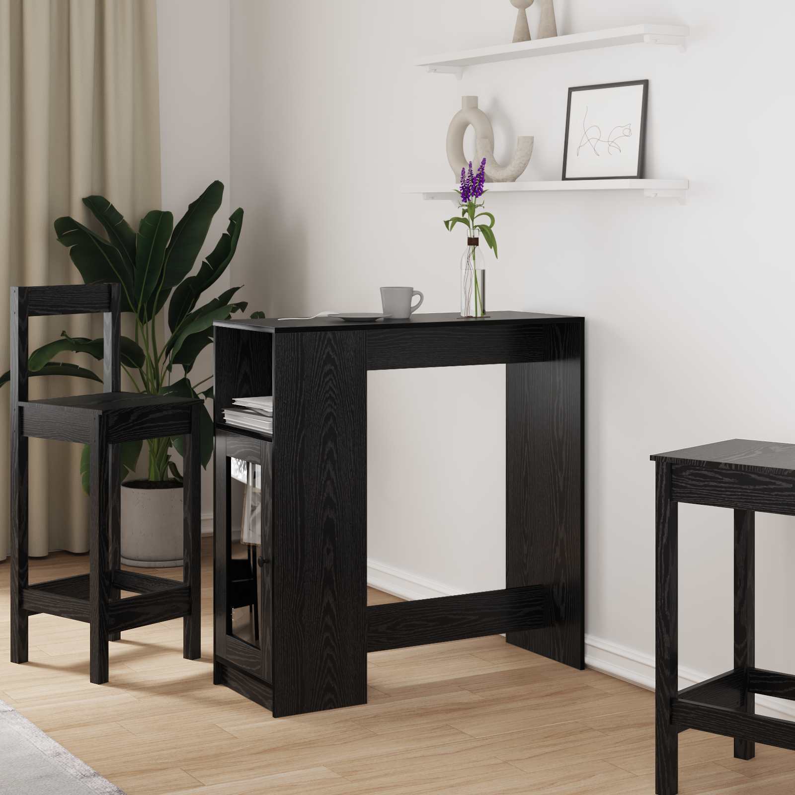 Table de bar Chêne noir 101 x 40 x 103,5 cm Bois d'ingénierie - XIOS