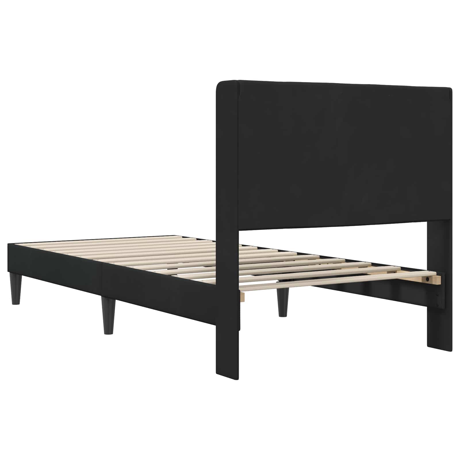 Cadre de lit avec tête de lit Noir 90 x 200 cm Velours - XIOS
