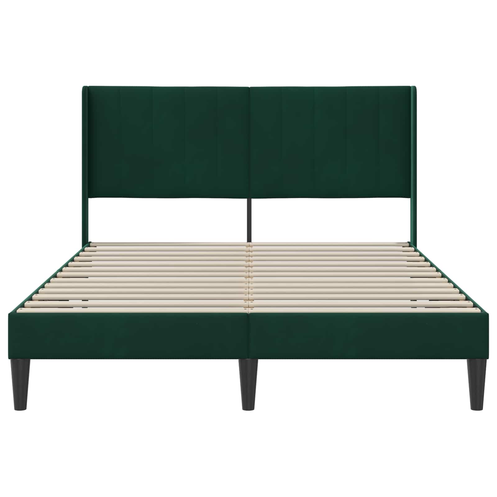 Cadre de lit avec tête de lit Vert foncé 160 x 200 cm Velours - XIOS
