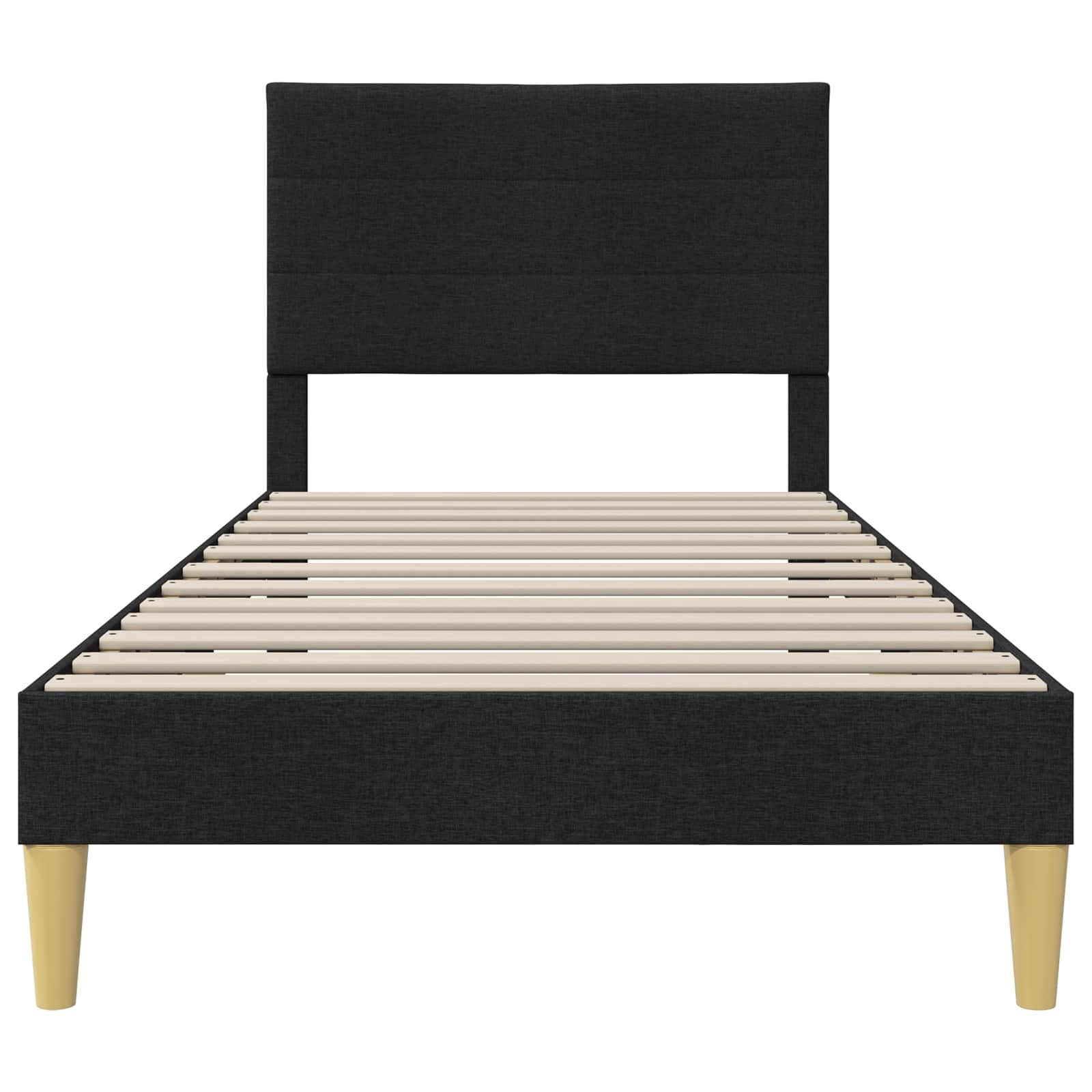 Cadre de lit avec tête de lit Noir 80 x 200 cm tissu - XIOS
