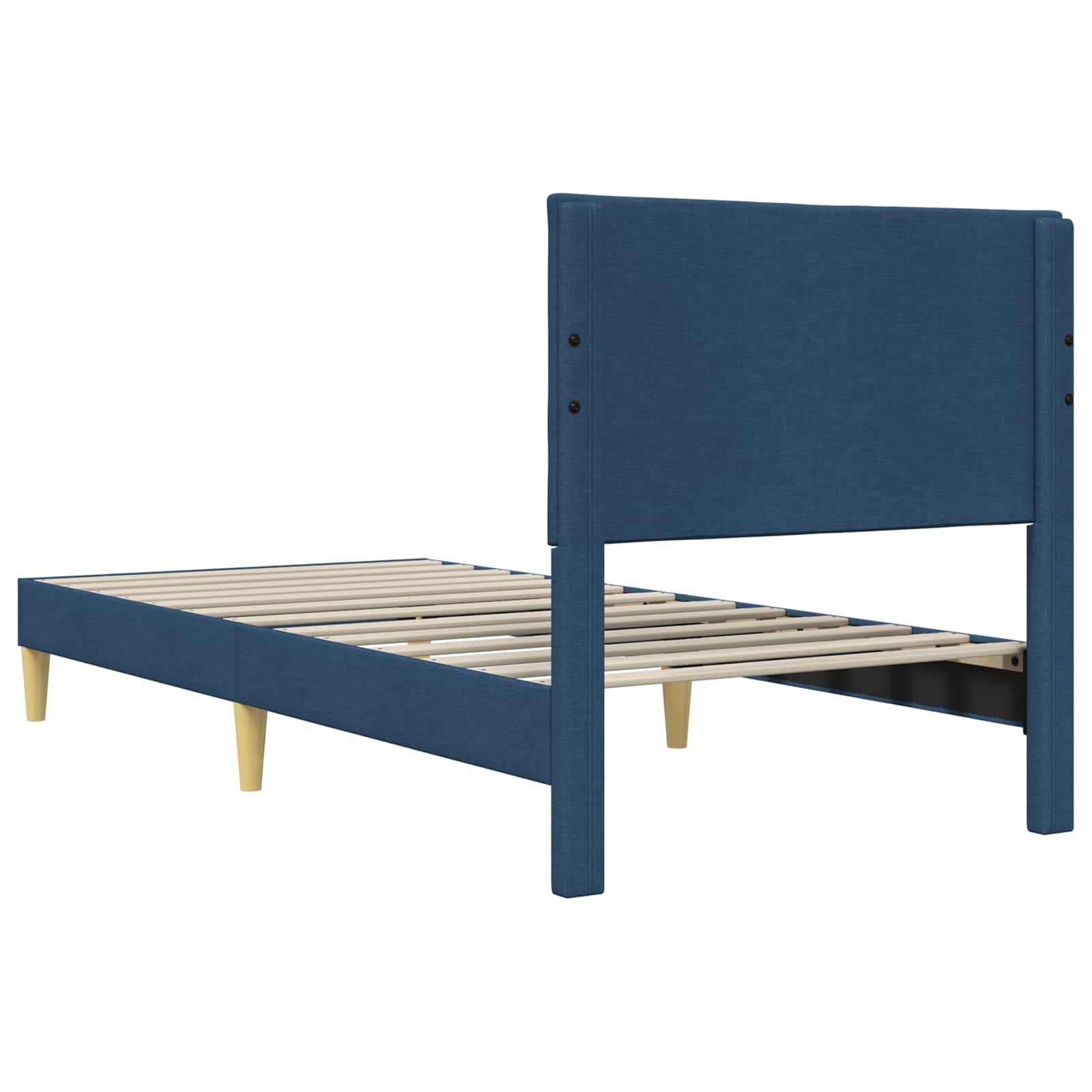 Cadre de lit avec tête de lit Bleu 100 x 200 cm tissu - XIOS