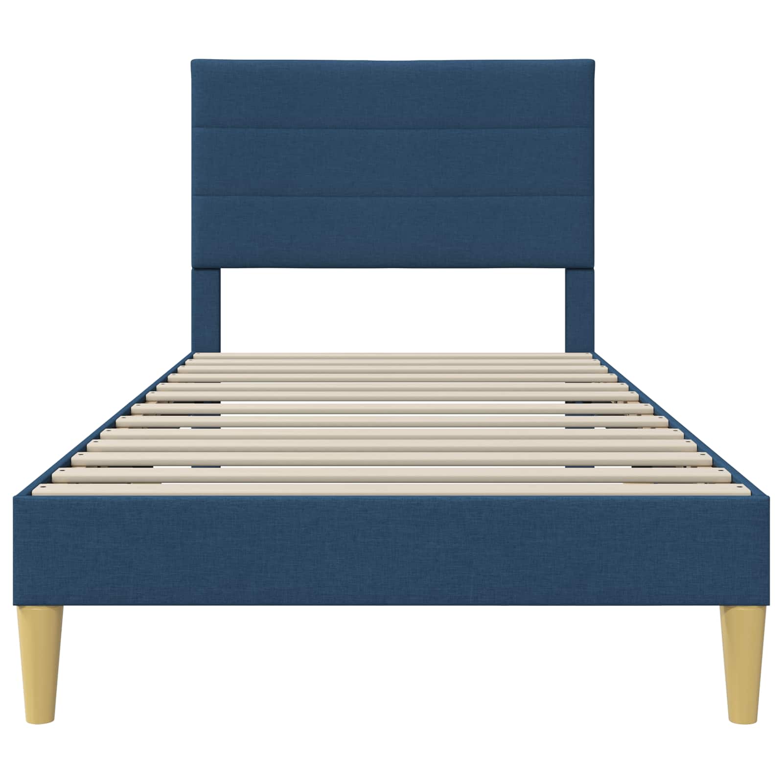 Cadre de lit avec tête de lit Bleu 100 x 200 cm tissu - XIOS