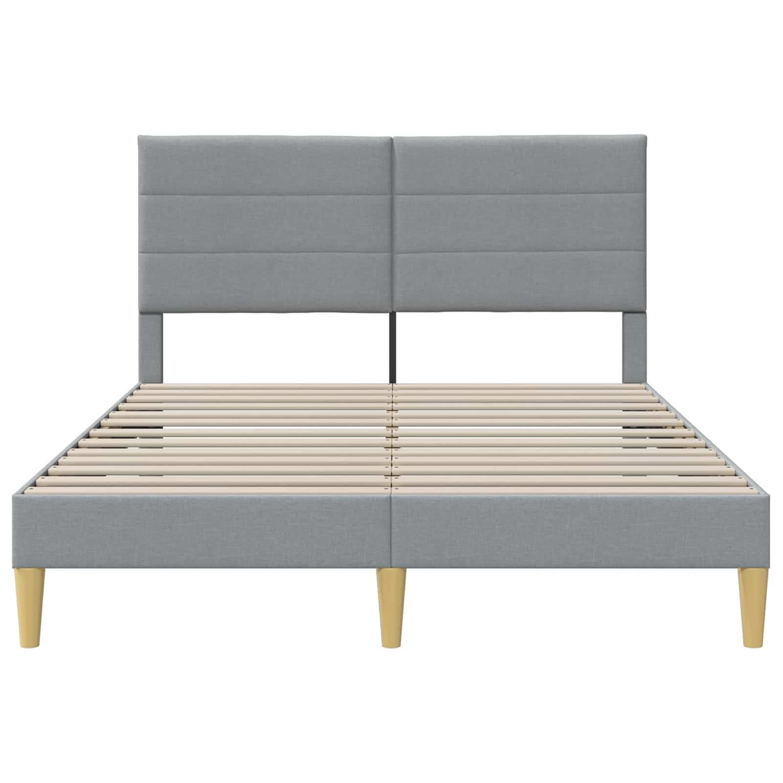 Cadre de lit avec tête de lit Gris clair 160 x 200 cm tissu - XIOS