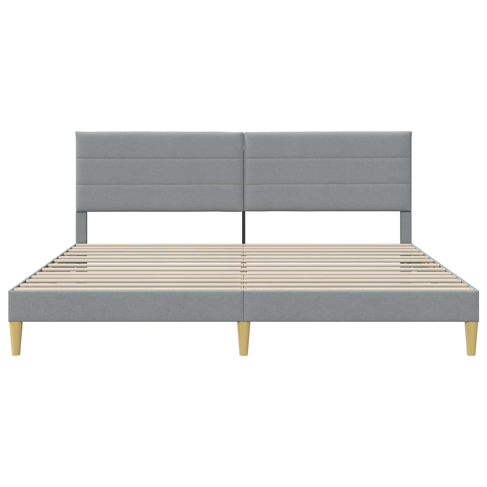 Cadre de lit avec tête de lit Gris clair 180 x 200 cm Tissu - XIOS