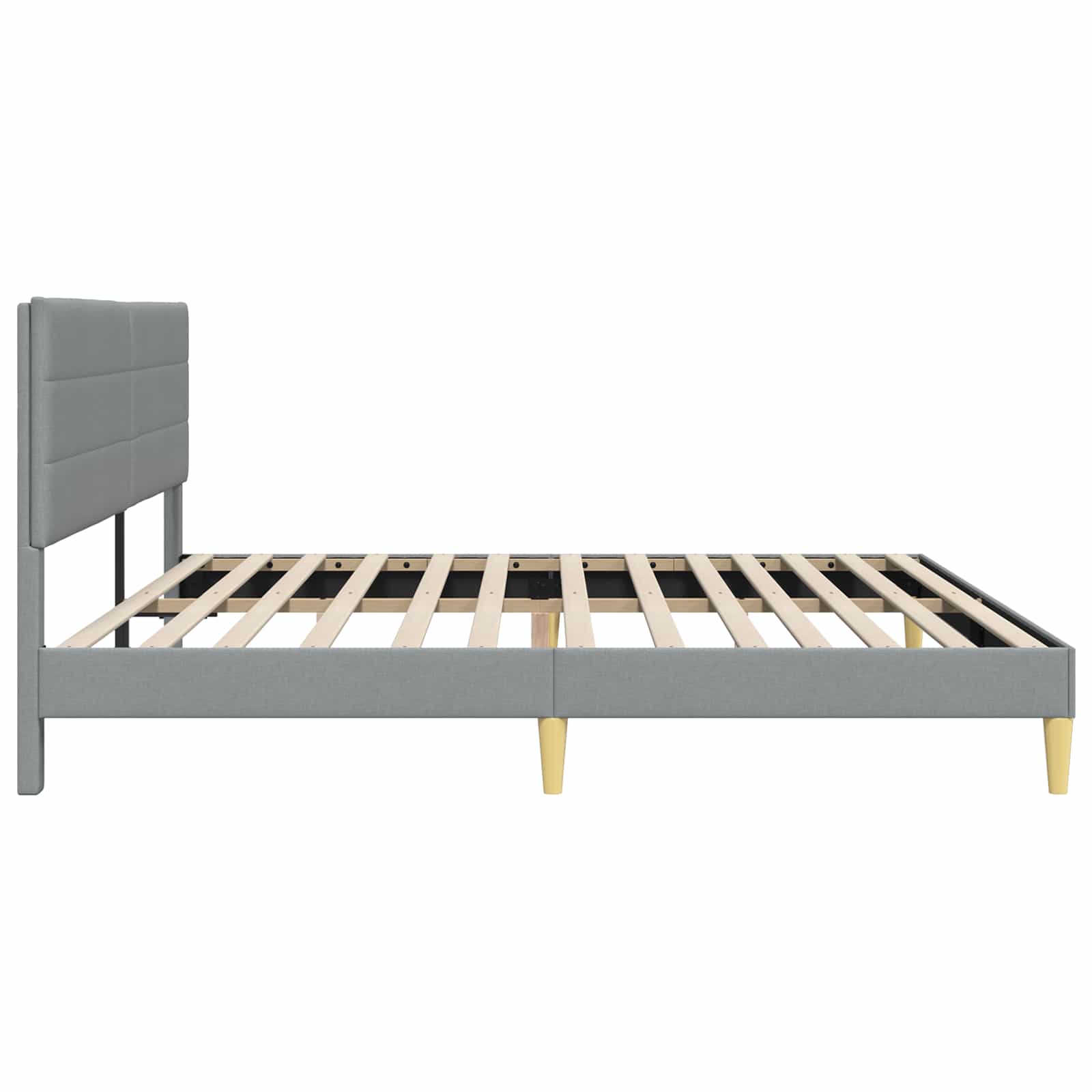 Cadre de lit avec tête de lit Gris clair 180 x 200 cm Tissu - XIOS