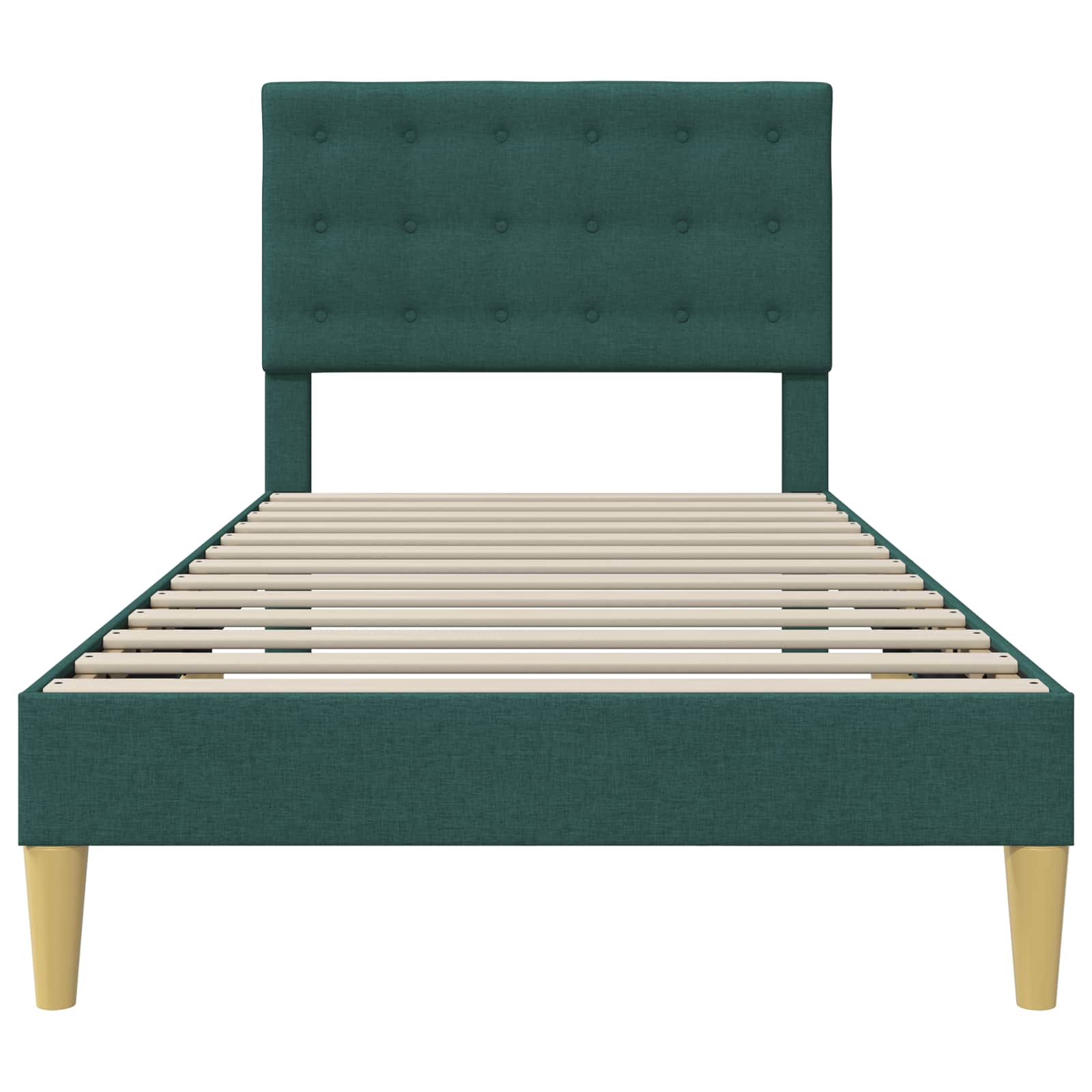 Cadre de lit avec tête de lit Vert foncé 80 x 200 cm Tissu - XIOS