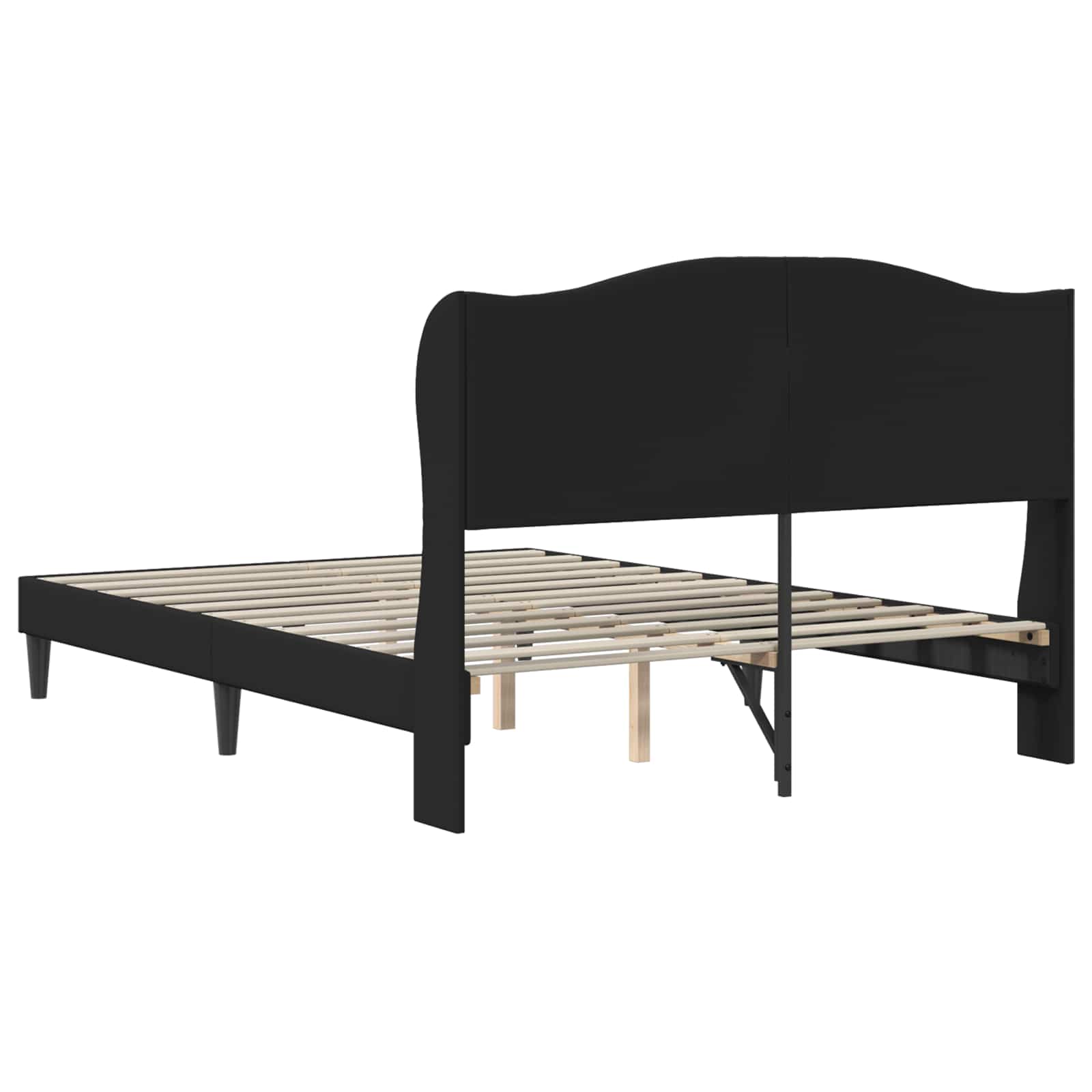 Cadre de lit avec tête de lit Noir 140 x 190 cm Simili cuir - XIOS