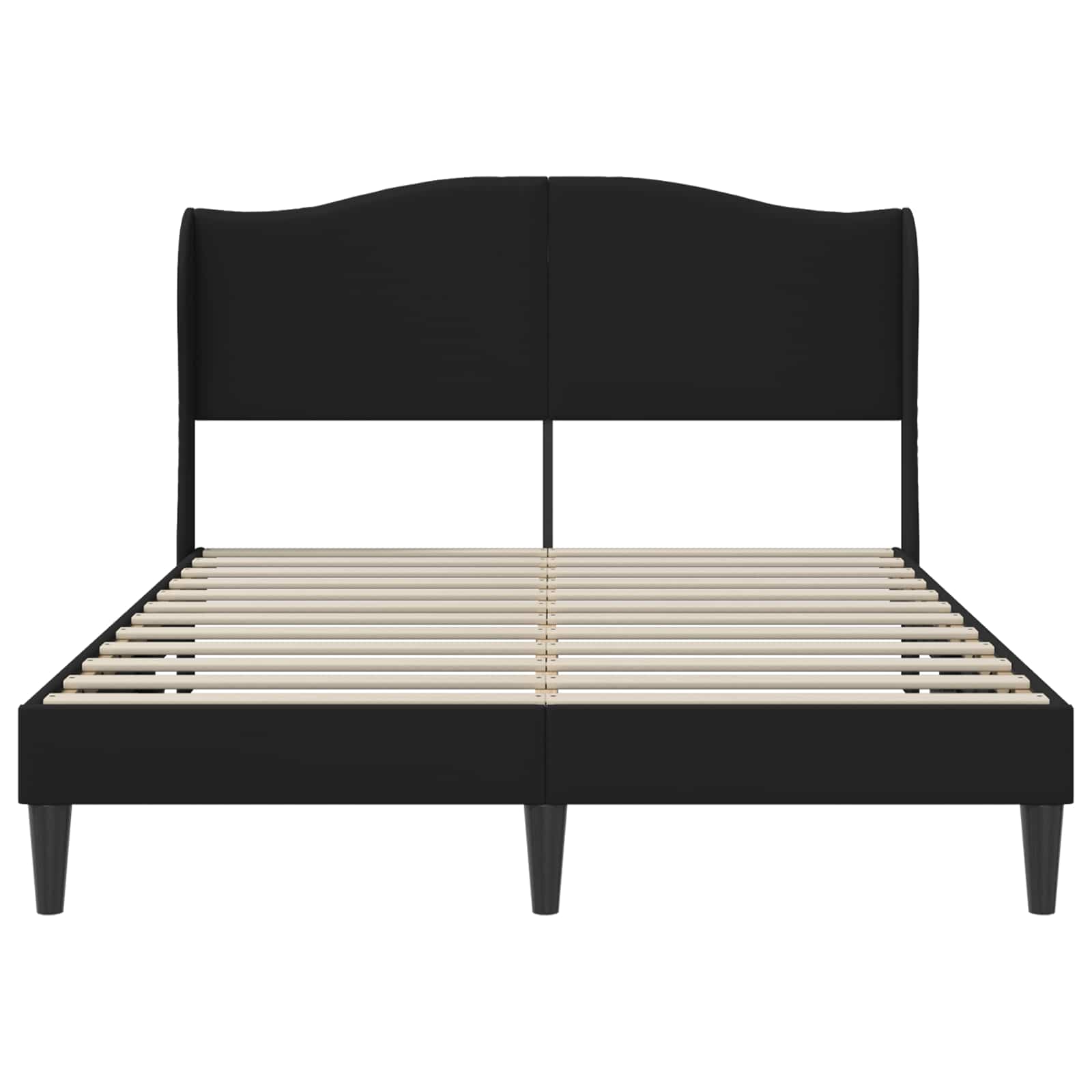 Cadre de lit avec tête de lit Noir 140 x 190 cm Simili cuir - XIOS