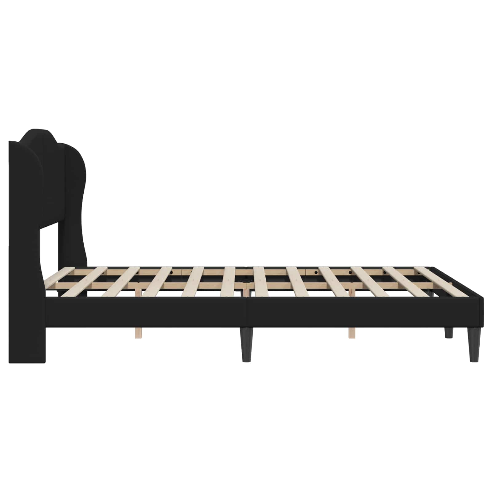 Cadre de lit avec tête de lit Noir 140 x 190 cm Simili cuir - XIOS
