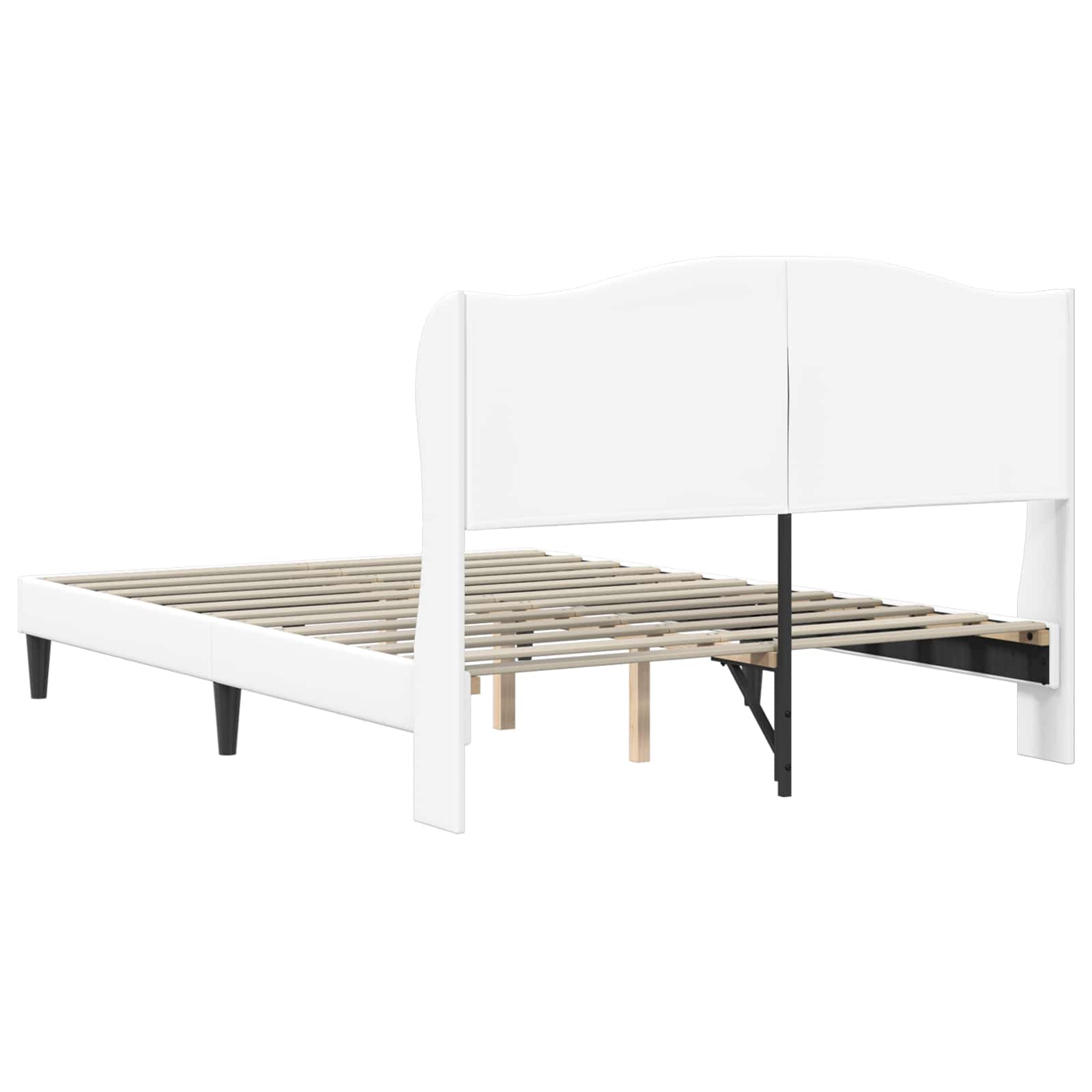 Cadre de lit avec tête de lit Blanc 160 x 200 cm Simili cuir - XIOS