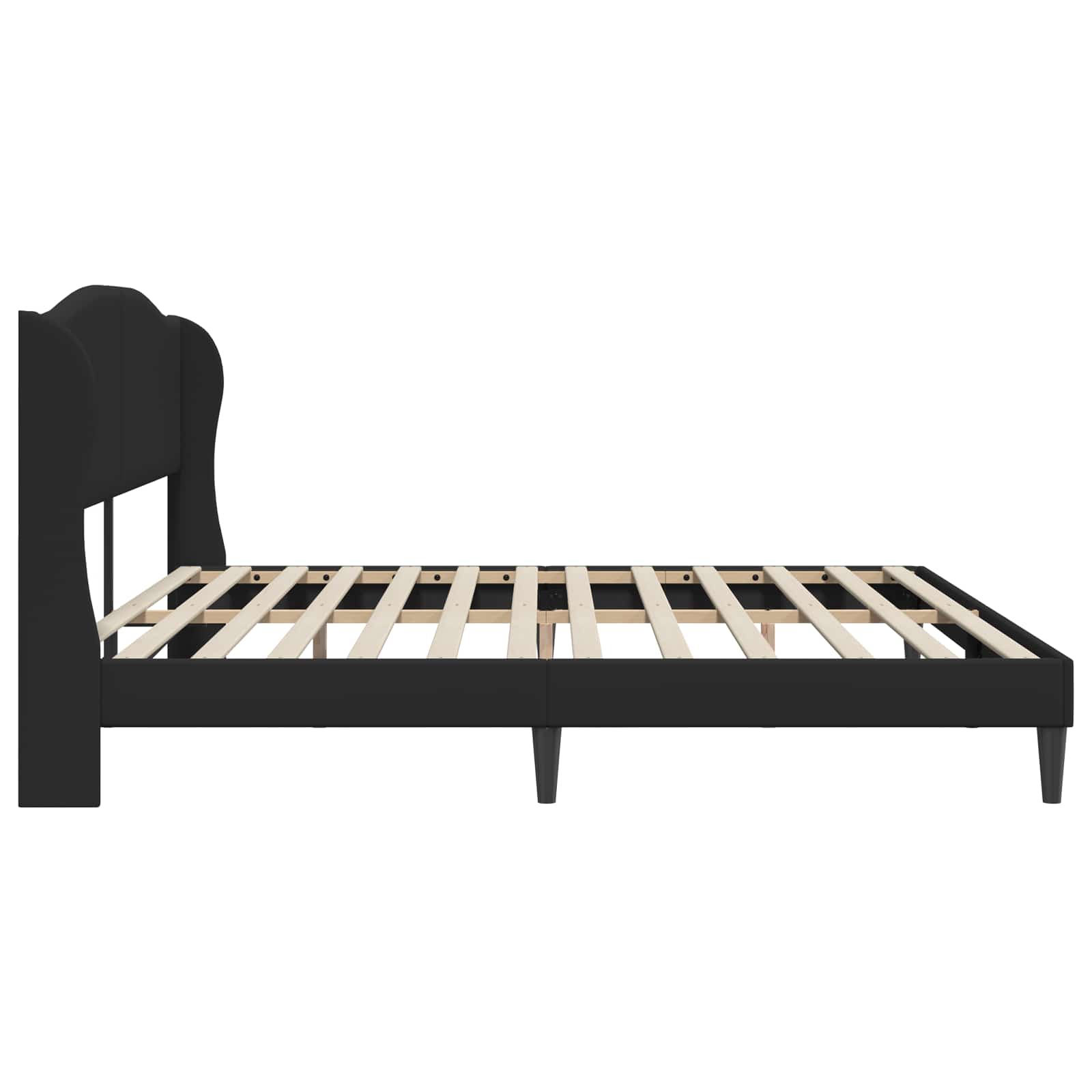 Cadre de lit avec tête de lit Noir 180 x 200 cm Simili cuir - XIOS