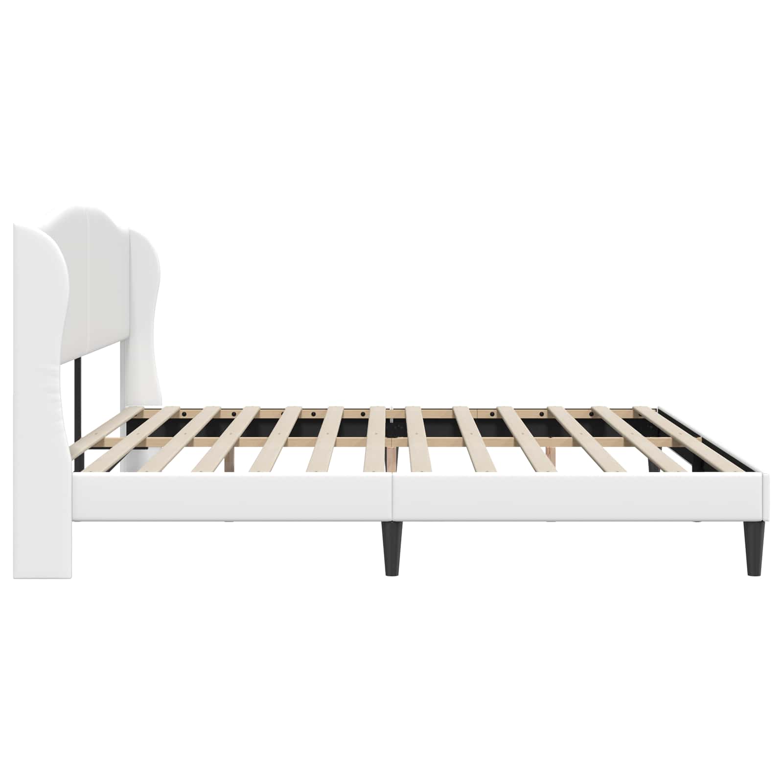 Cadre de lit avec tête de lit Blanc 200 x 200 cm Simili cuir