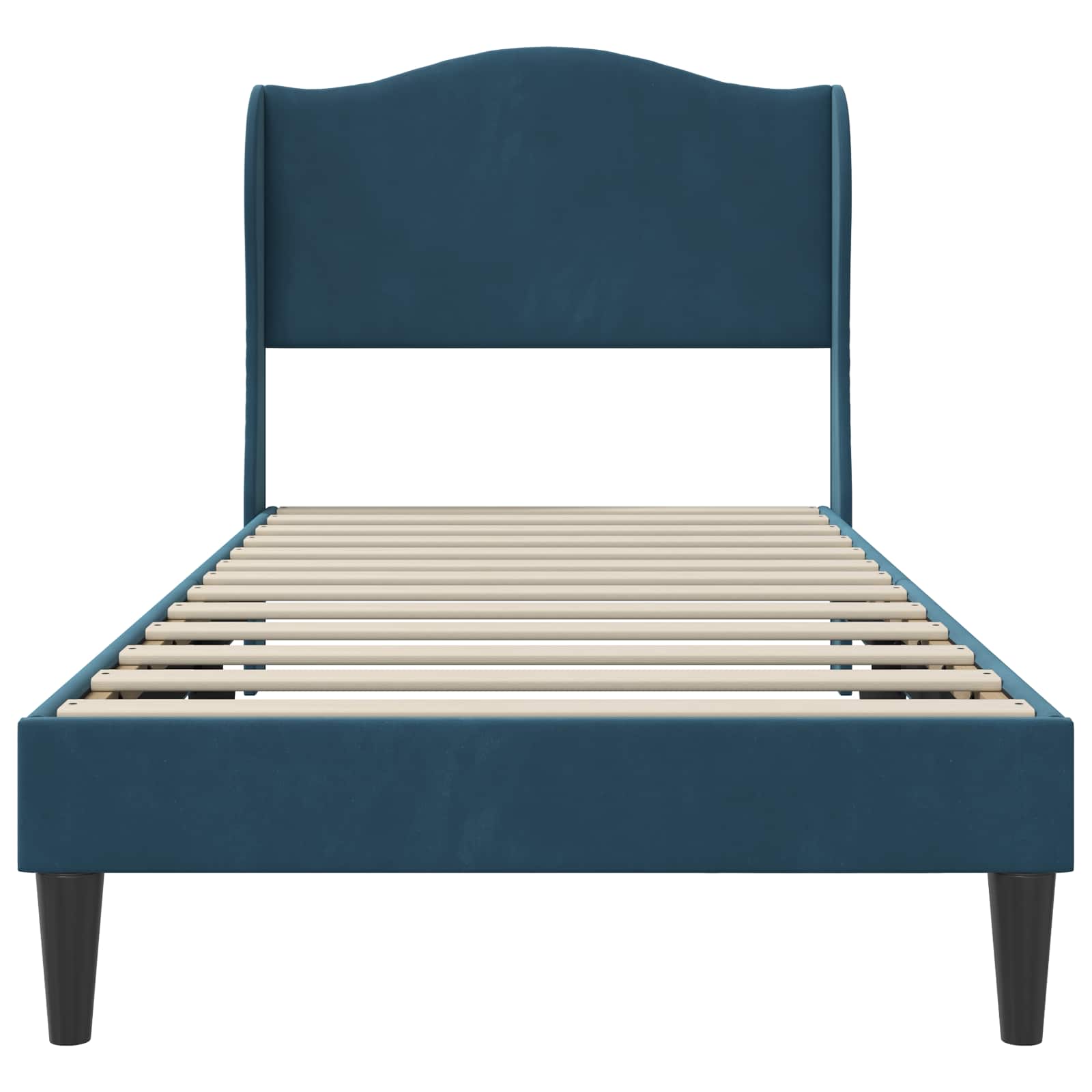 Cadre de lit avec tête de lit Bleu 90 x 190 cm Velours - XIOS
