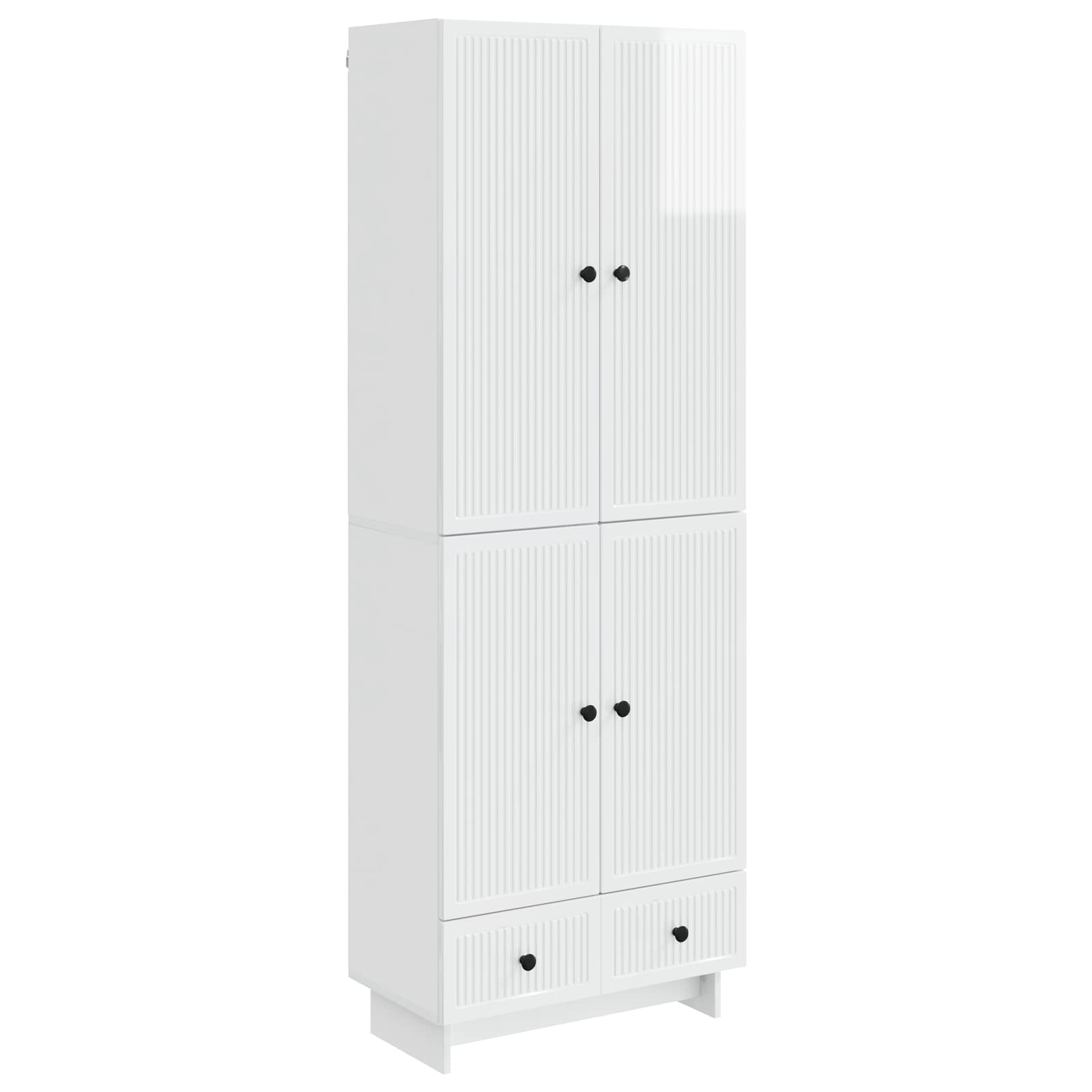 Ensemble de Meubles 2 pcs Blanc brillant 66 x 34,5 x 95 cm - XIOS