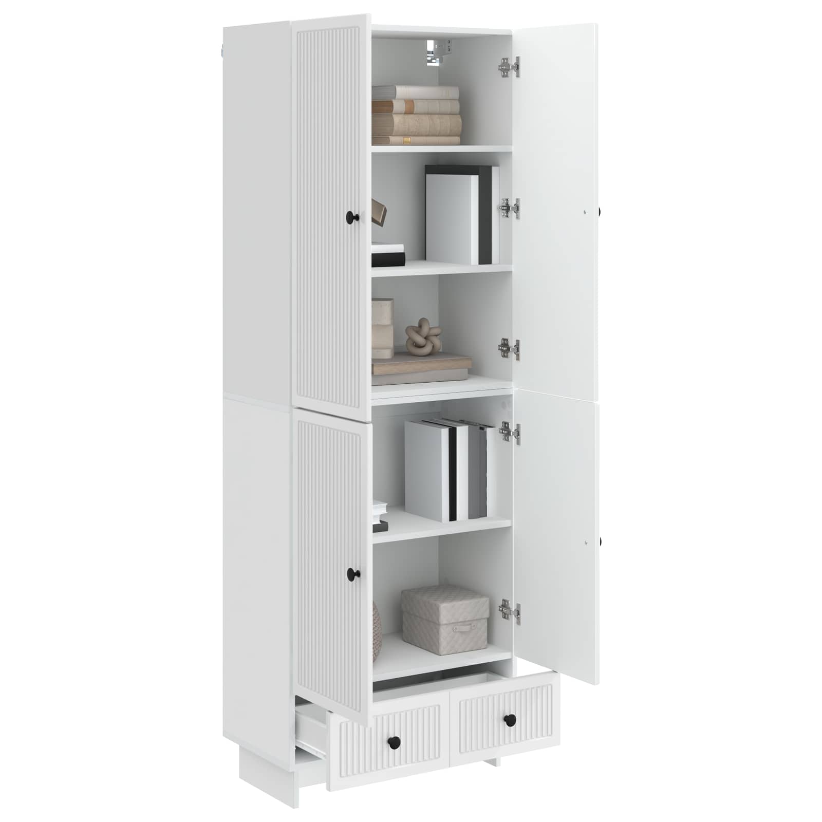 Ensemble de Meubles 2 pcs Blanc brillant 66 x 34,5 x 95 cm - XIOS