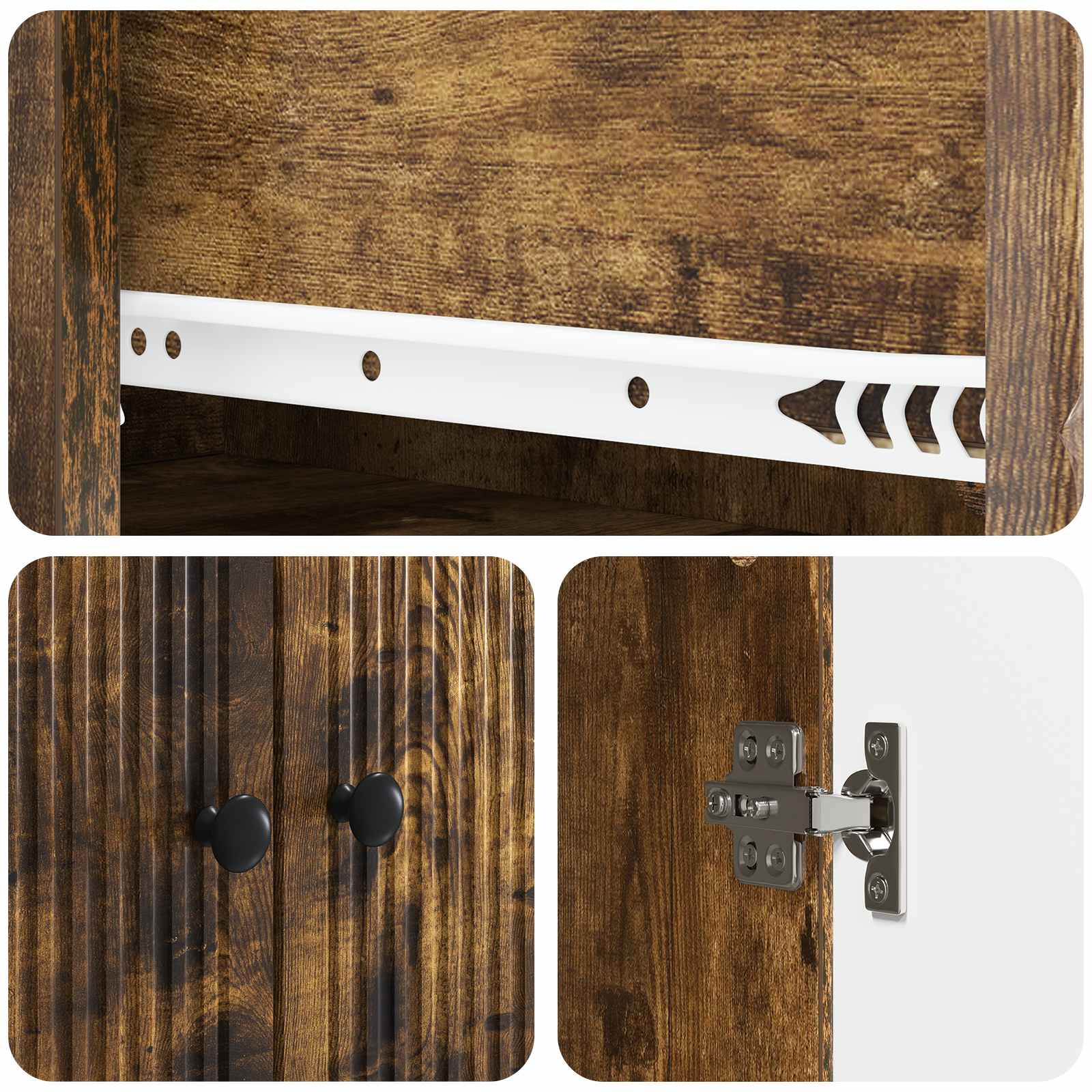 Ensemble de Meubles 2 pcs Chêne fumé 66 x 34,5 x 95 cm - XIOS