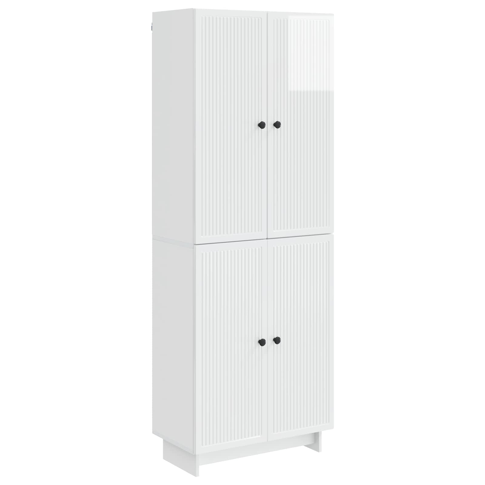 Ensemble de Meubles 2 pcs Blanc brillant 66 x 34,5 x 90 cm - XIOS