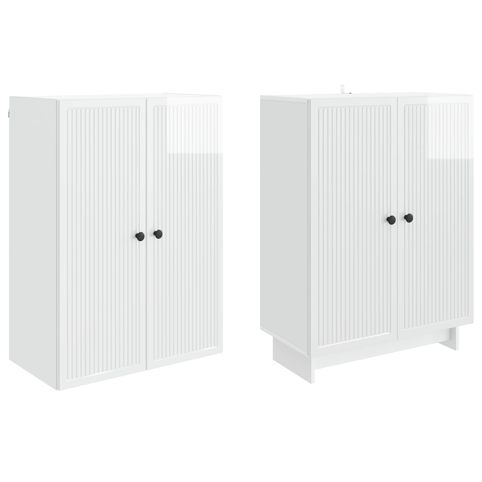Ensemble de Meubles 2 pcs Blanc brillant 66 x 34,5 x 90 cm - XIOS