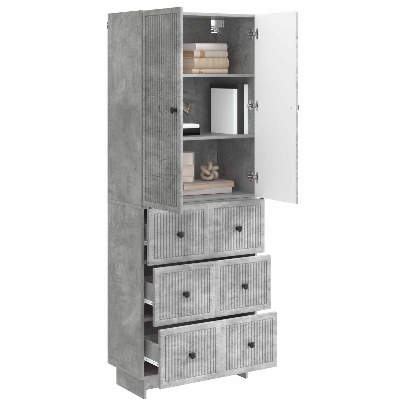 Ensemble de Meubles 2 pcs Gris béton 66 x 34,5 x 90 cm - XIOS