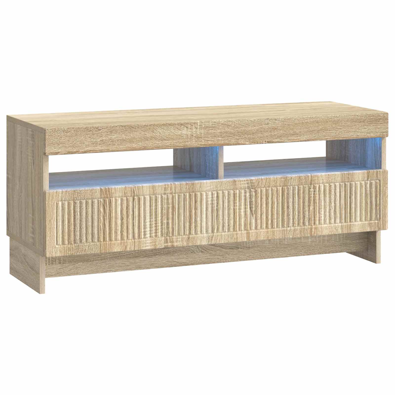 Meuble TV LED 5 pièces Chêne Sonoma Bois d'ingénierie