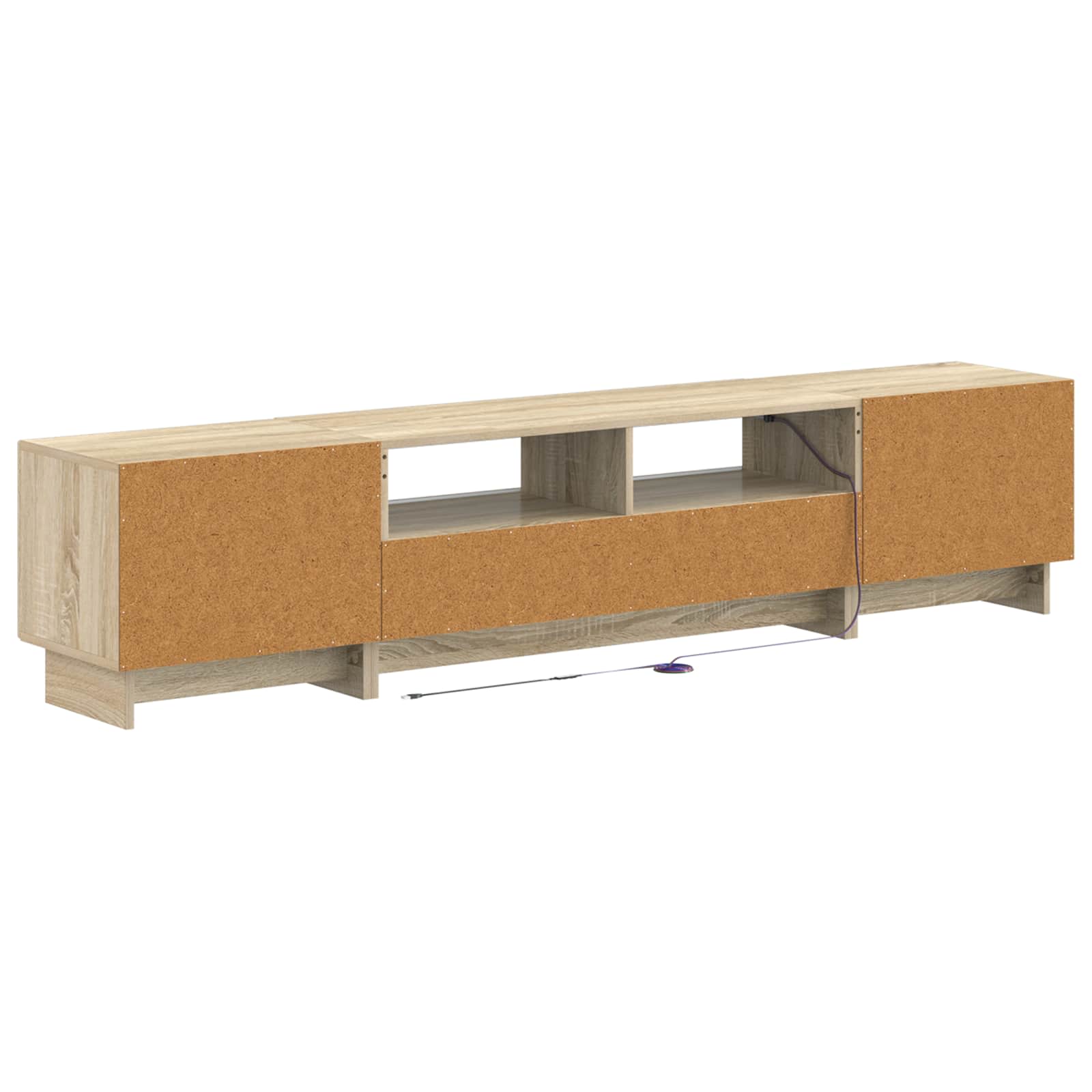 Meuble TV LED 5 pièces Chêne Sonoma Bois d'ingénierie