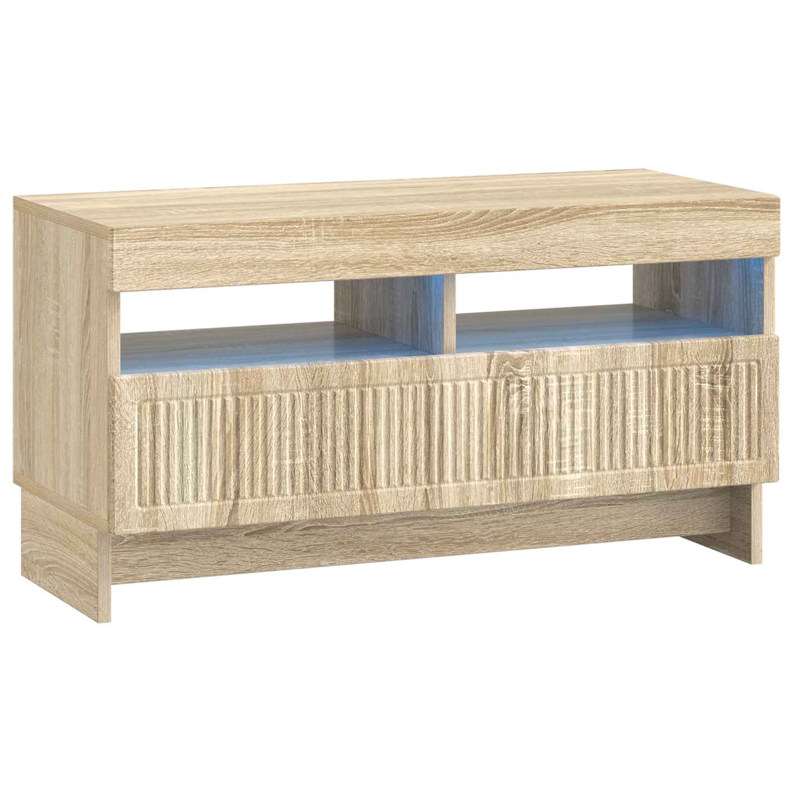 Meuble TV LED 5 pièces Chêne Sonoma Bois d'ingénierie