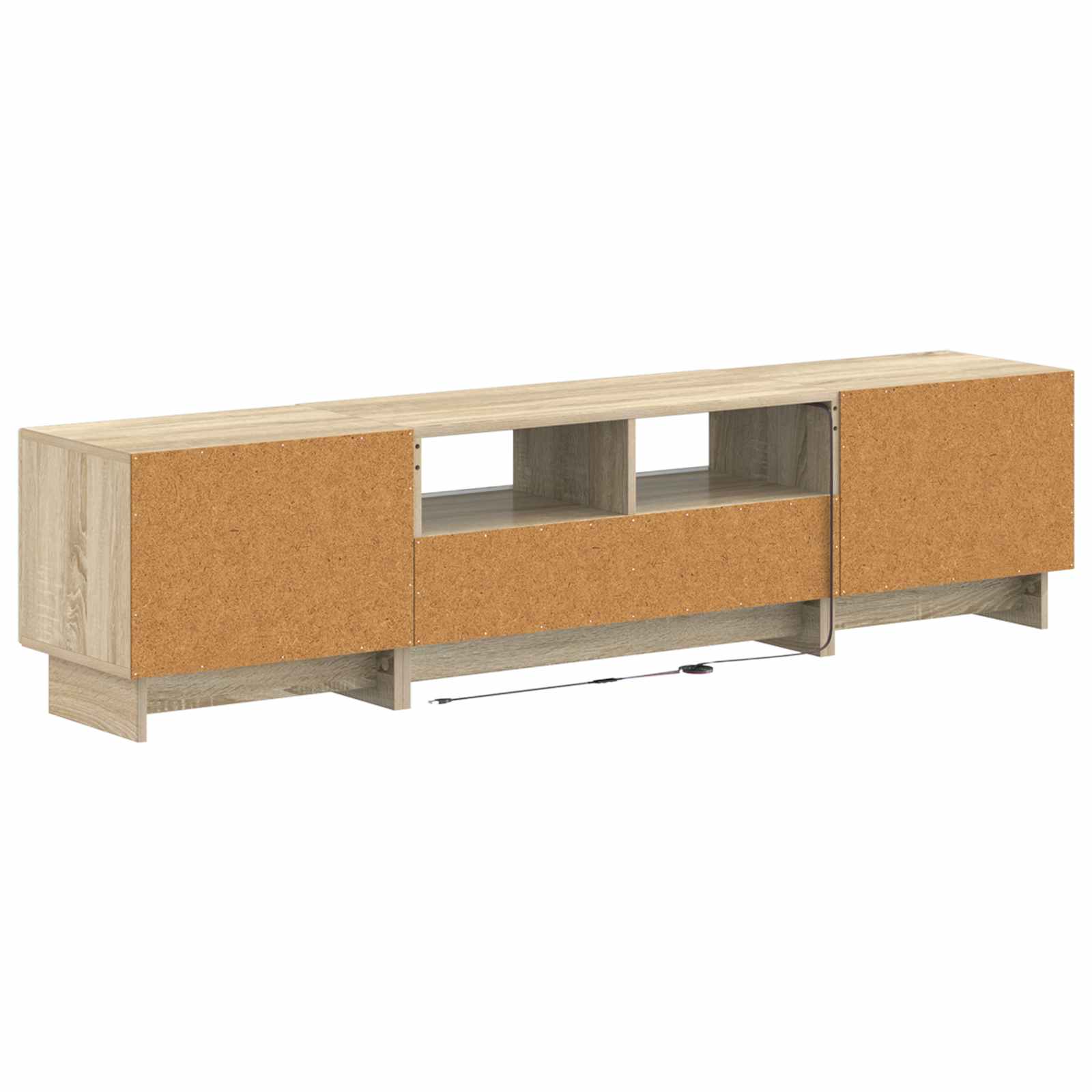Meuble TV LED 5 pièces Chêne Sonoma Bois d'ingénierie