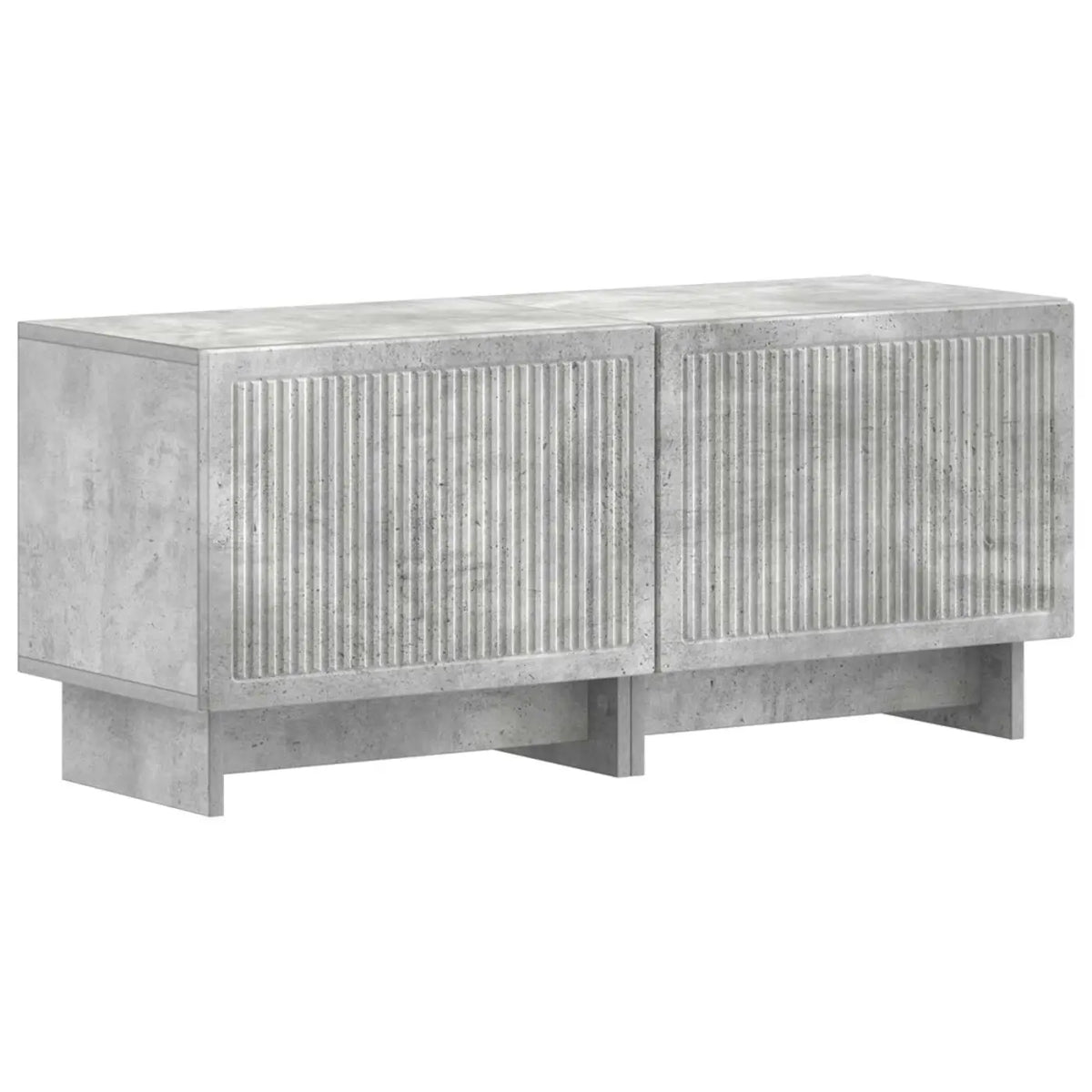 Meuble TV LED 5 pièces Gris béton Bois d’ingénierie - XIOS