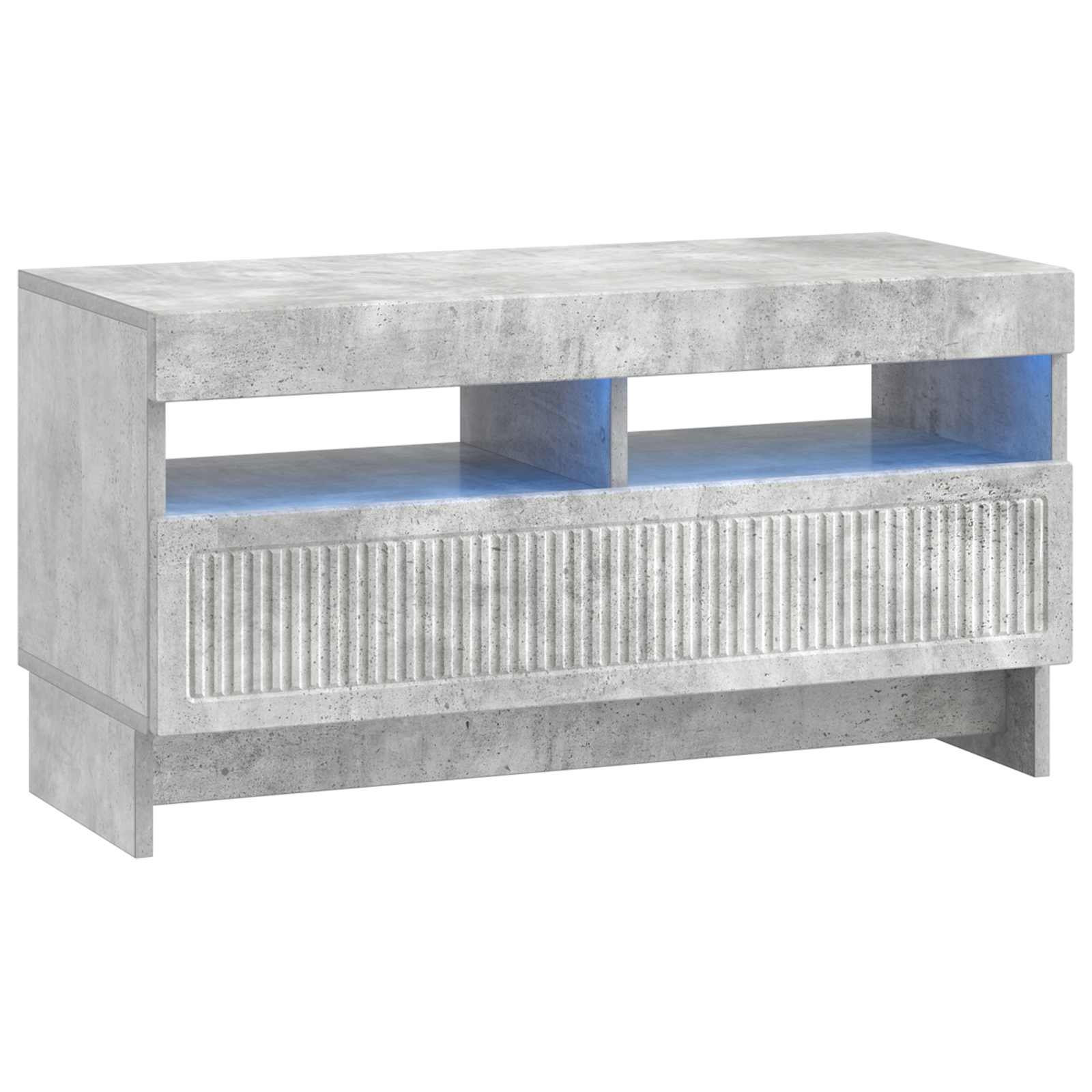 Meuble TV LED 5 pièces Gris béton Bois d'ingénierie