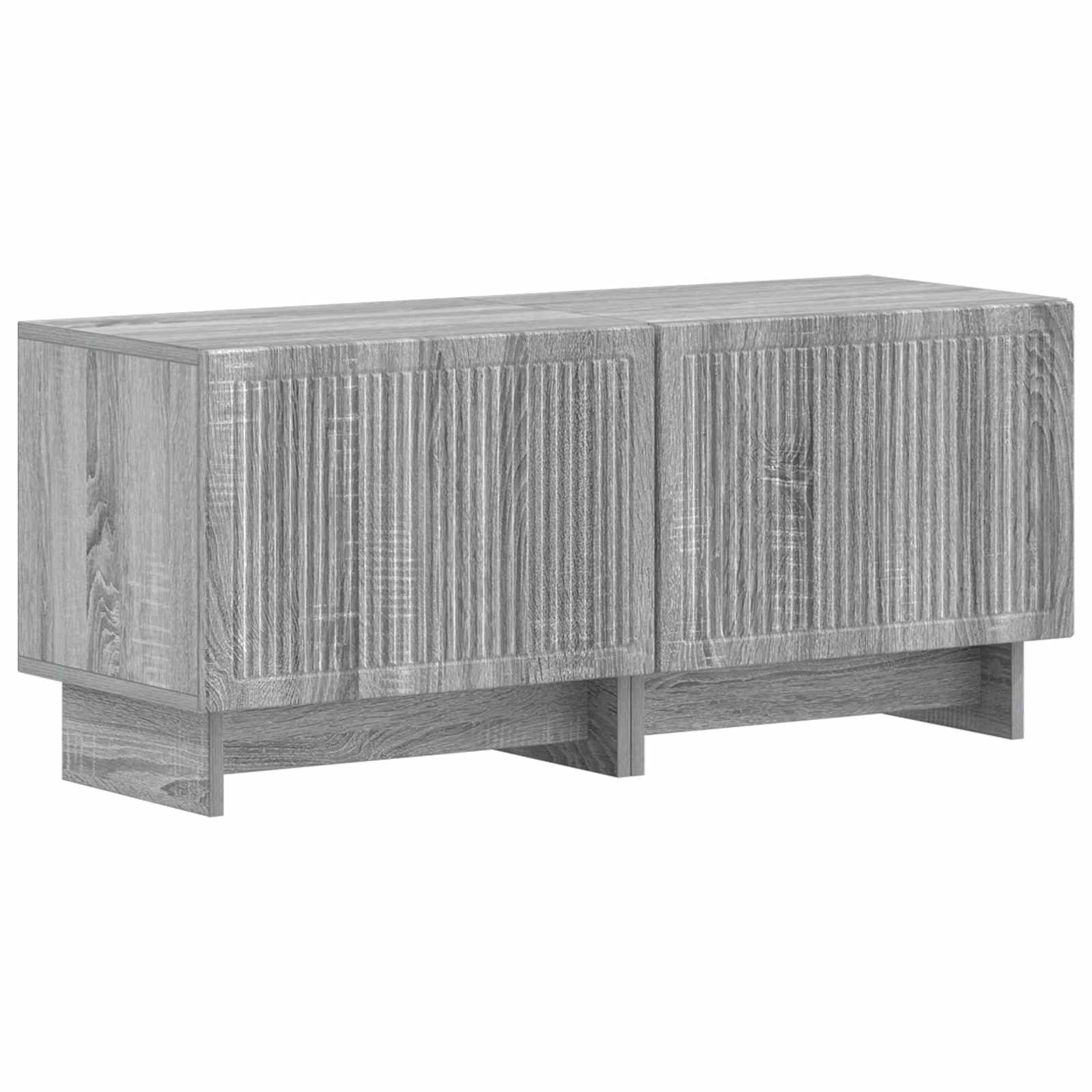 Meuble TV LED 5 pièces Sonoma gris Bois d'ingénierie