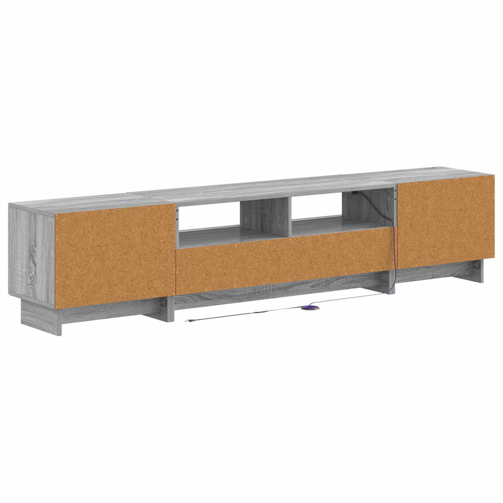 Meuble TV LED 5 pièces Sonoma gris Bois d'ingénierie