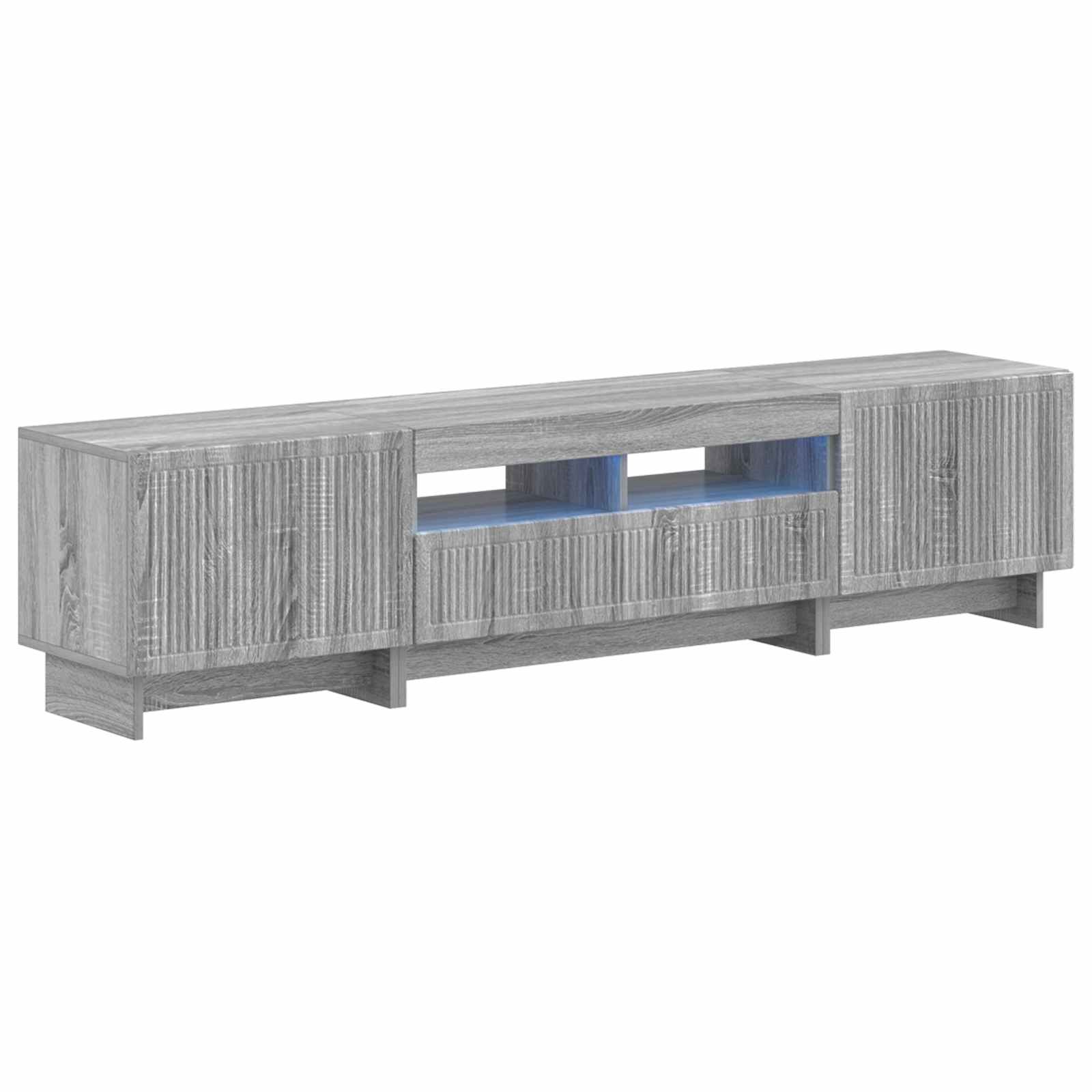 Meuble TV LED 5 pièces Sonoma gris Bois d'ingénierie