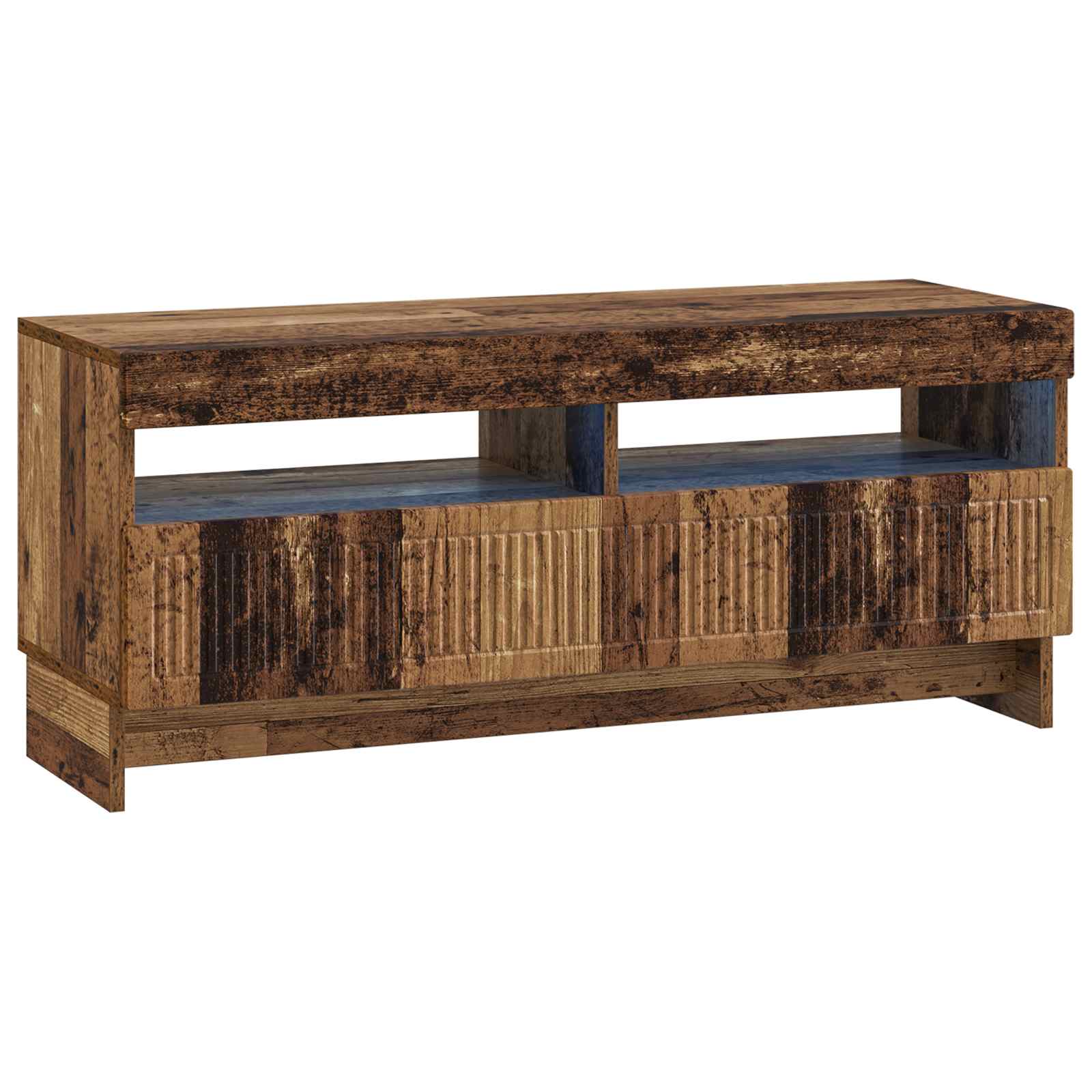 Meuble TV LED 5 pièces Bois ancien Bois d'ingénierie