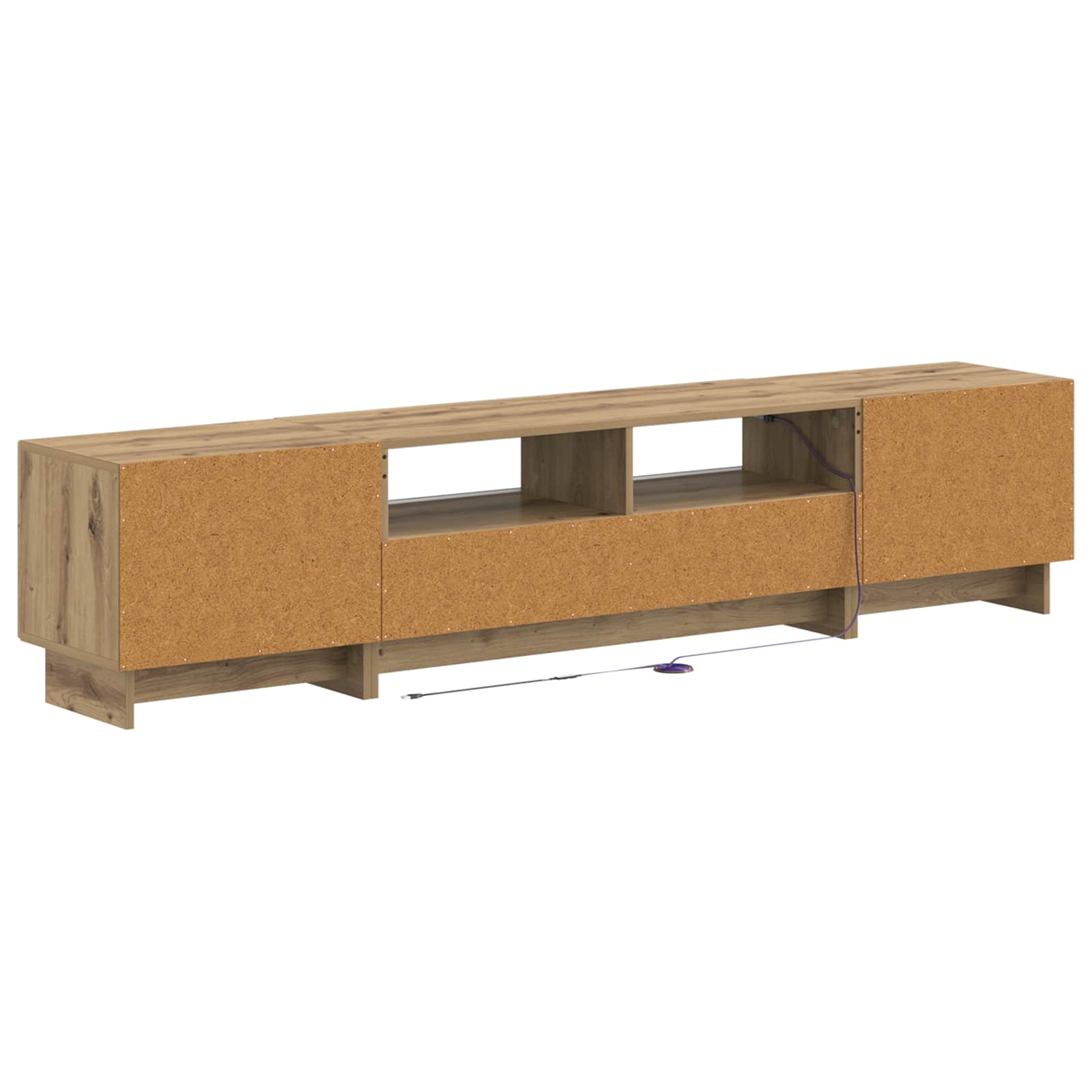 Meuble TV LED 5 pièces Chêne artisanal Bois d'ingénierie