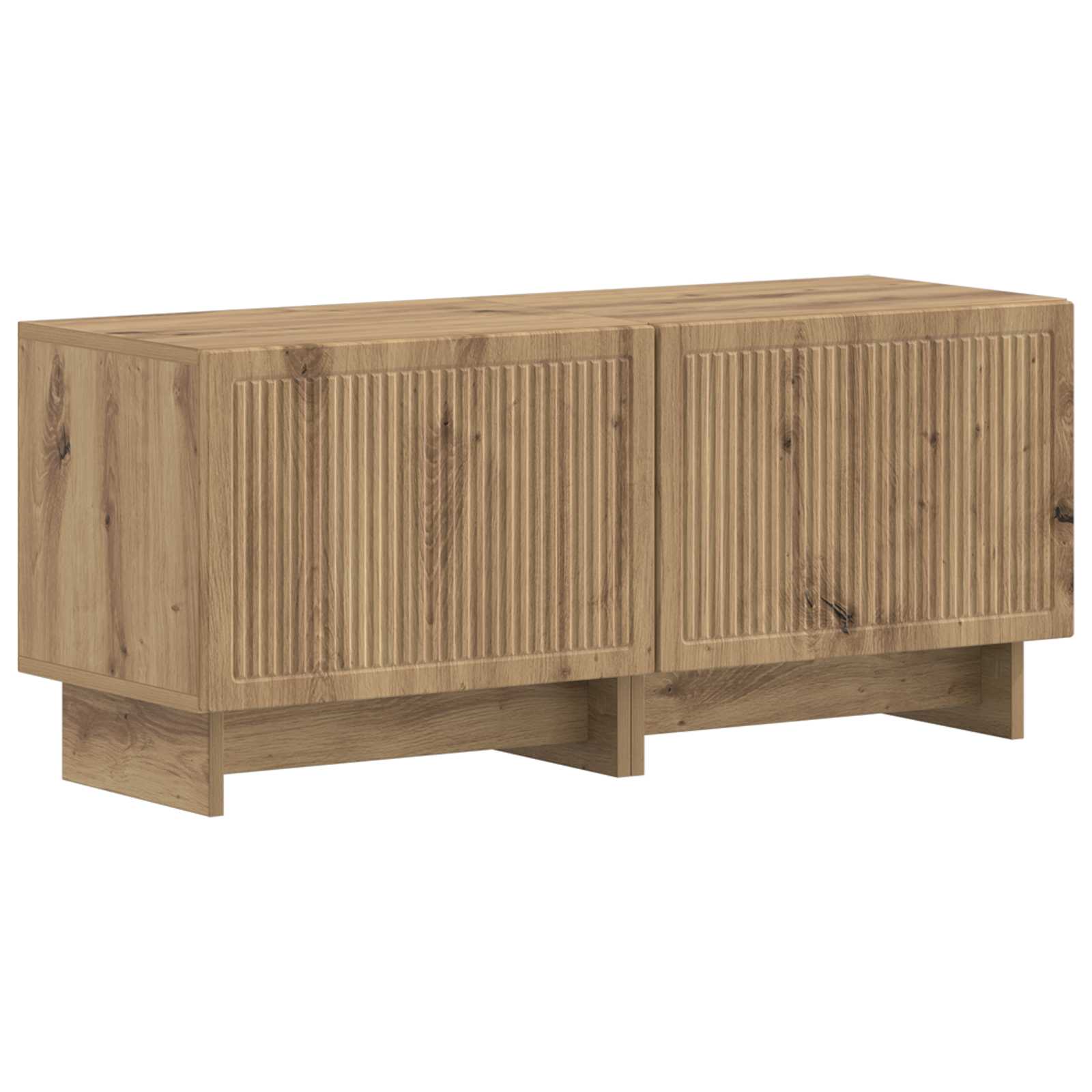 Meuble TV LED 5 pièces Chêne artisanal Bois d'ingénierie