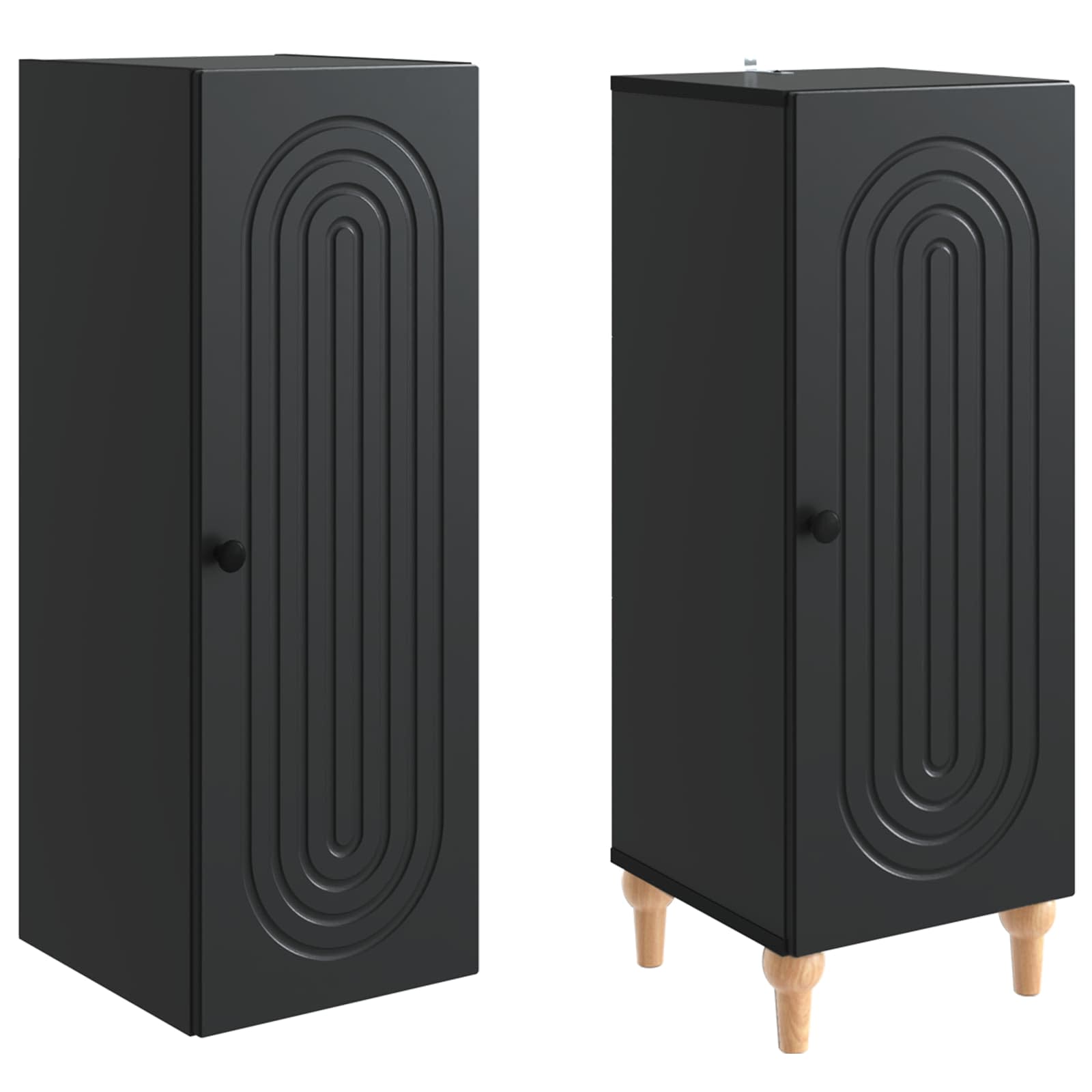 Ensemble de Meubles 2 pcs Noir Bois d'ingénierie - XIOS