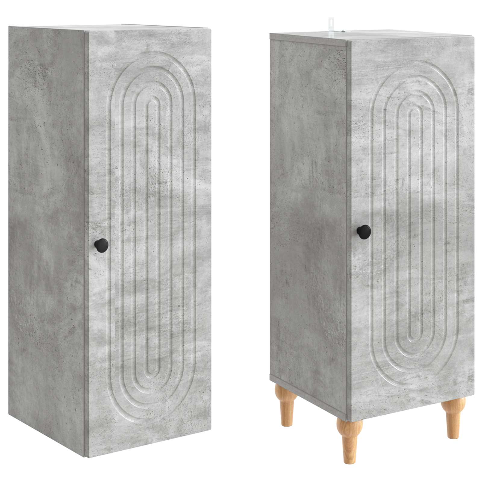 Ensemble de Meubles 2 pcs Gris béton Bois d'ingénierie - XIOS