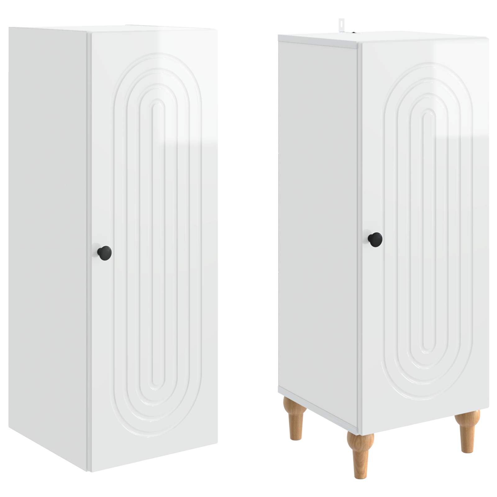 Ensemble de Meubles 2 pcs Blanc brillant Bois d'ingénierie - XIOS