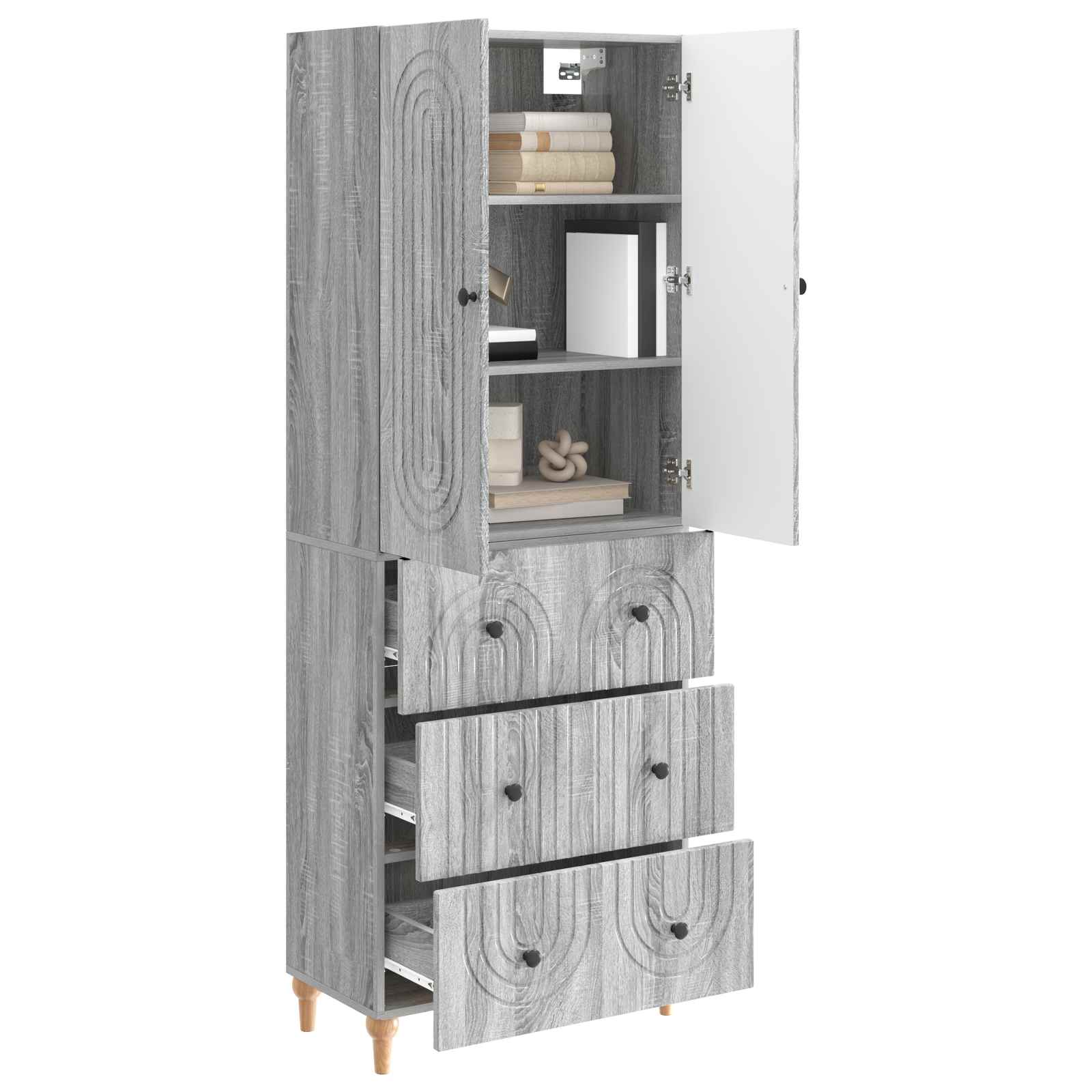 Ensemble de Meubles 2 pcs Sonoma gris 66 x 34,5 x 90 cm - XIOS