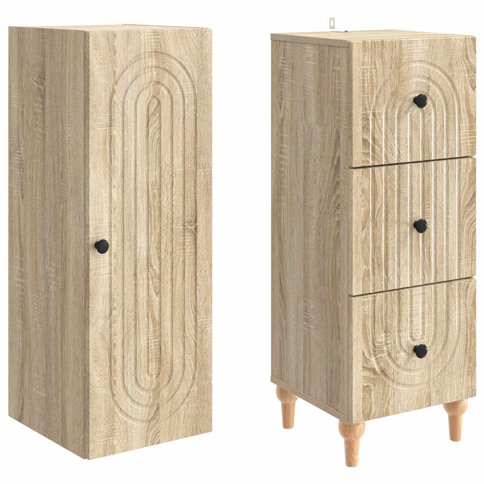 Ensemble de Meubles 2 pcs 33 x 34,5 x 90 cm Bois d'ingénierie - XIOS