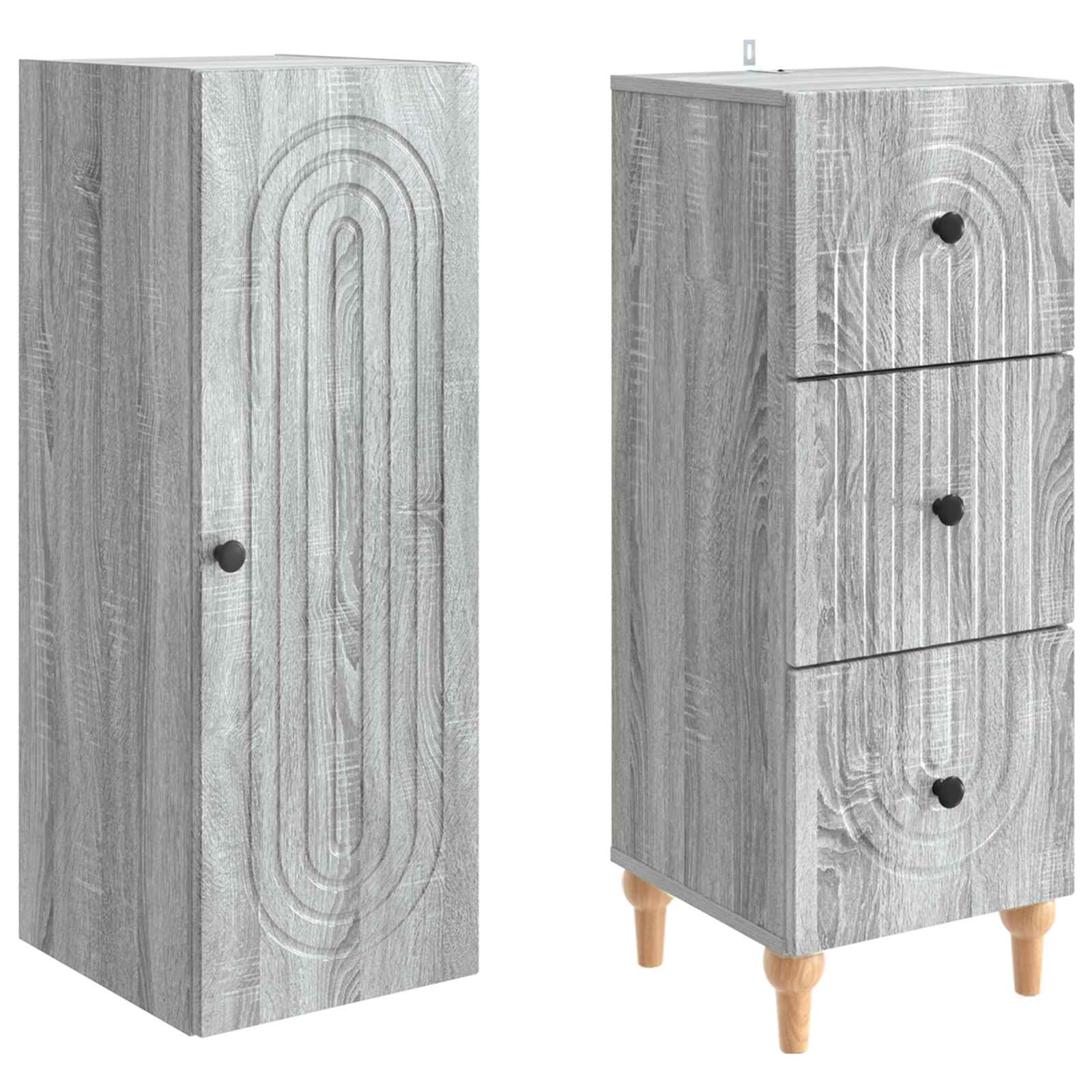 Ensemble de Meubles 2 pcs 33 x 34,5 x 90 cm Bois d'ingénierie - XIOS