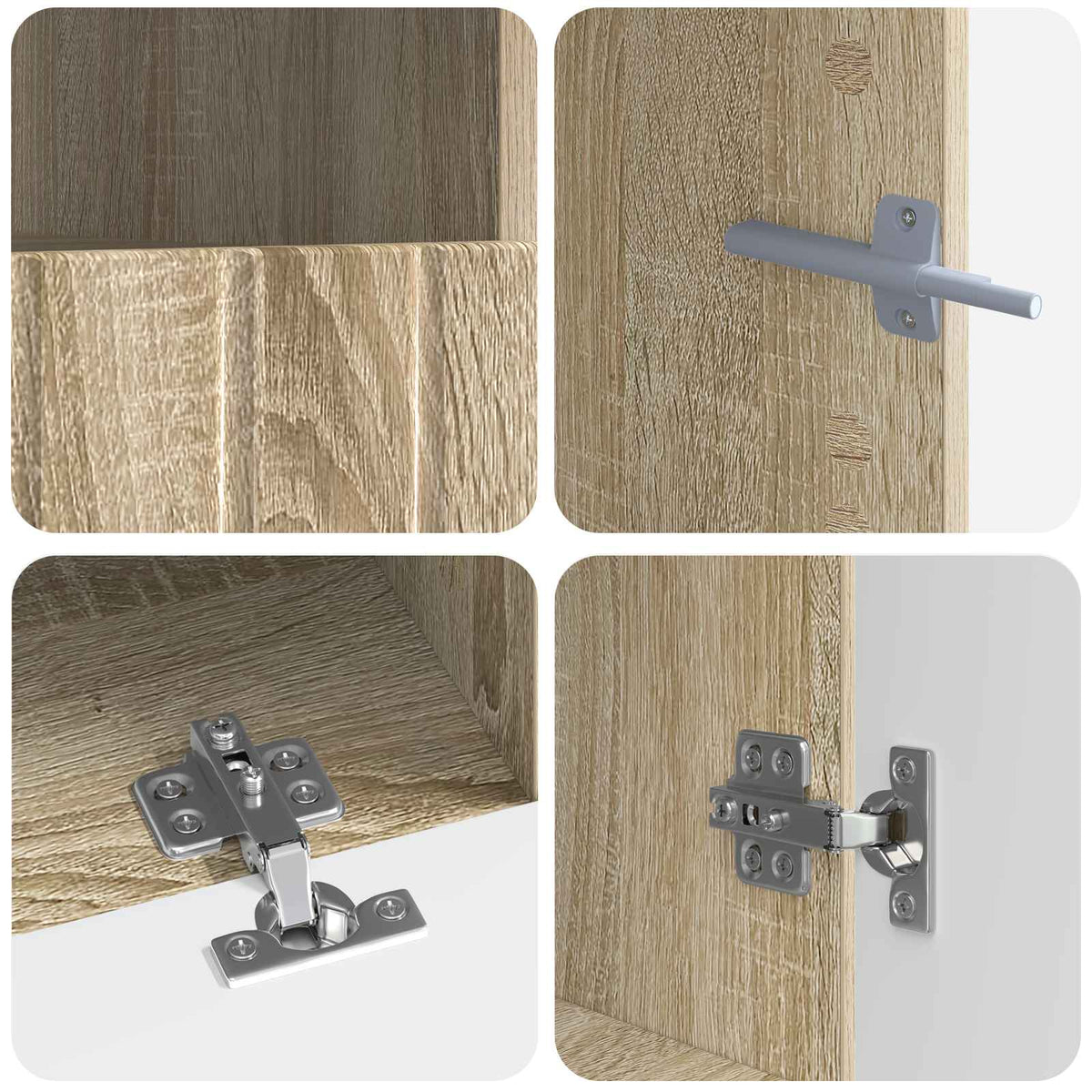 Ensemble de 3 Meubles TV LED ZWOLLE Chêne Sonoma