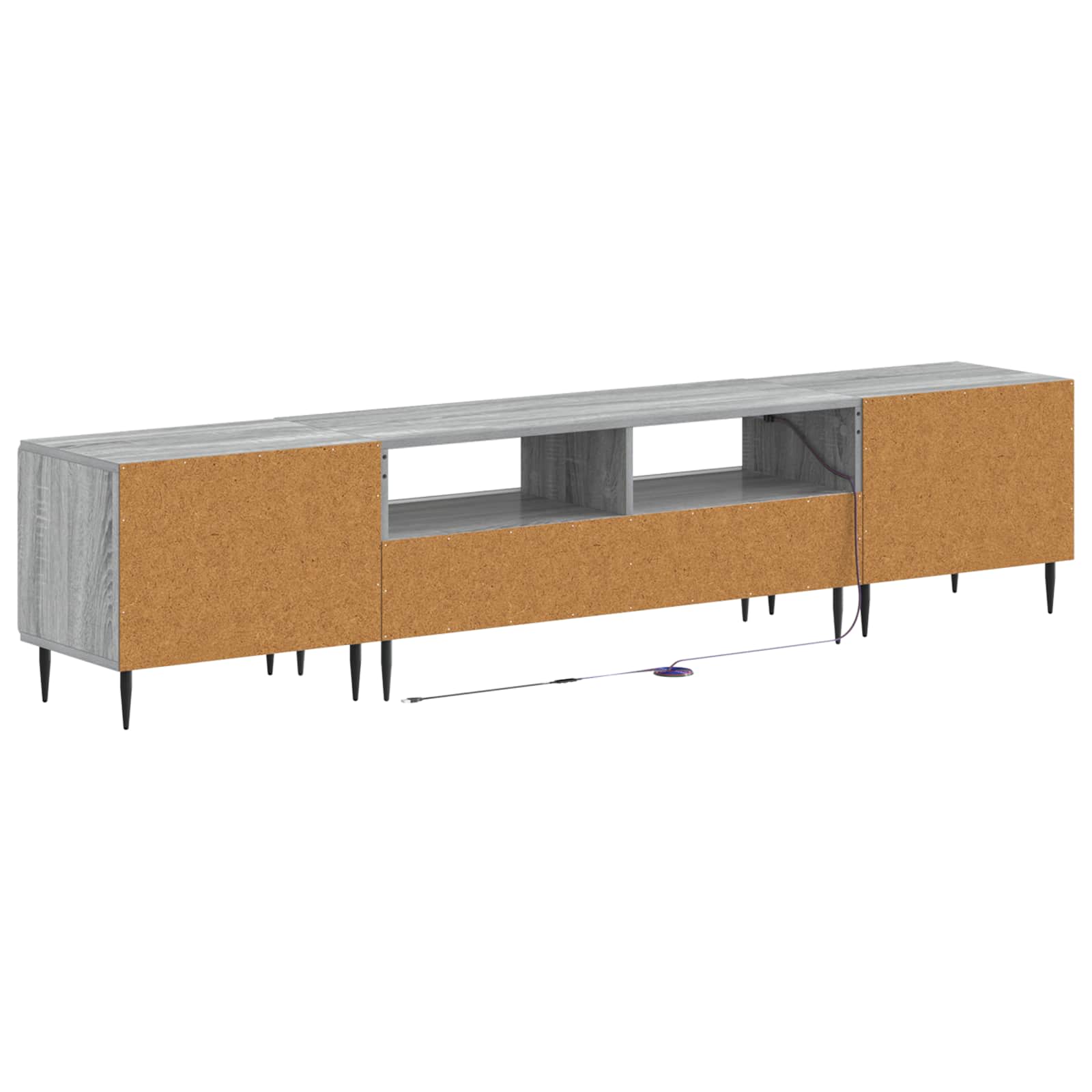 Meuble TV LED 5 pièces Sonoma gris Bois d'ingénierie