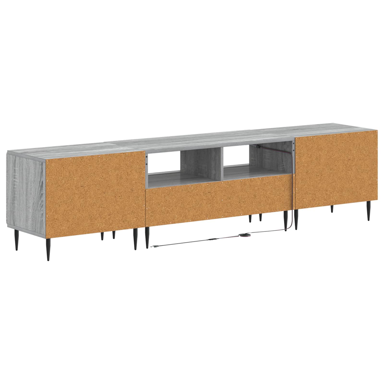 Meuble TV LED 5 pièces Sonoma gris Bois d'ingénierie