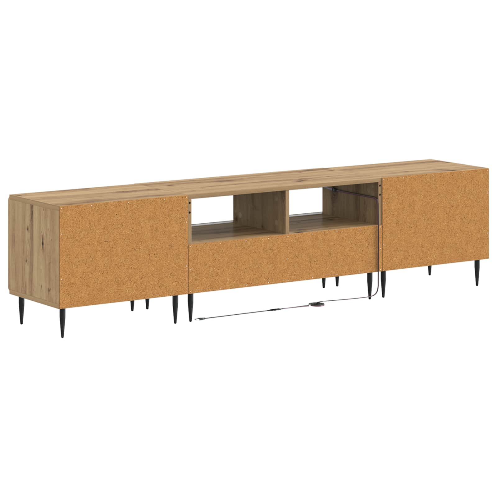 Meuble TV LED 5 pièces Chêne artisanal Bois d'ingénierie