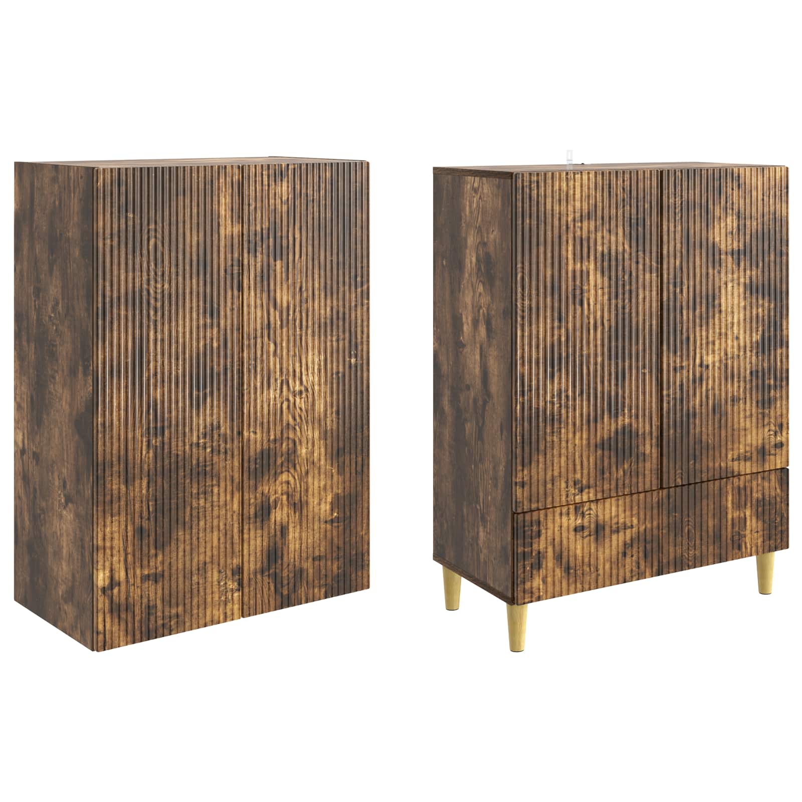 Ensemble de Meubles 2 pcs Chêne fumé 66 x 34,5 x 95 cm - XIOS
