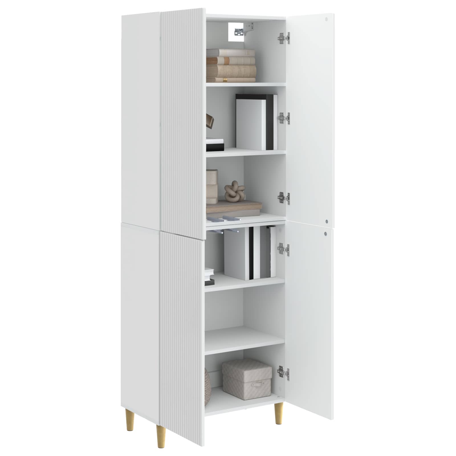 Ensemble de Meubles 2 pcs Blanc brillant 66 x 34,5 x 90 cm - XIOS