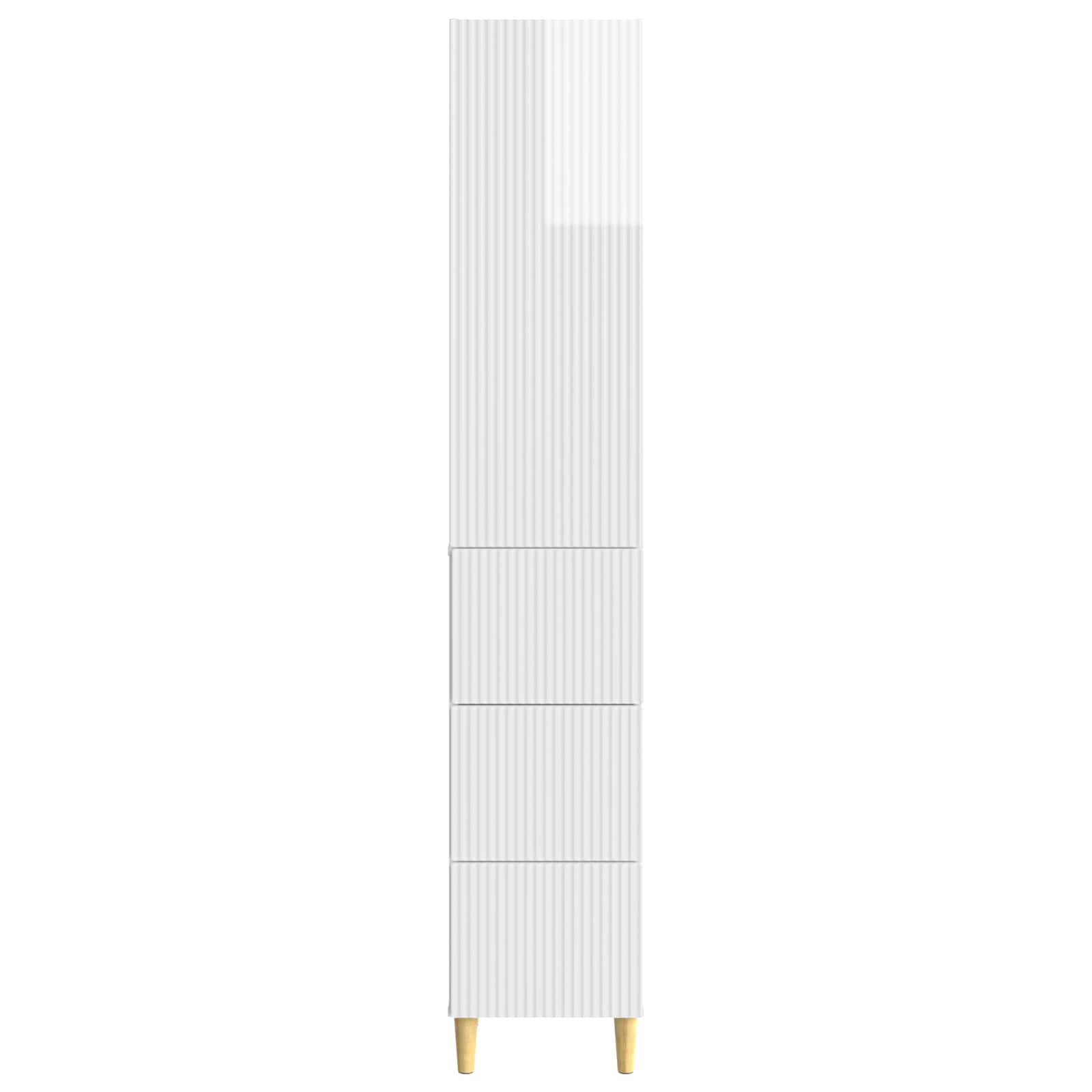 Ensemble de Meubles 2 pcs Blanc brillant 33 x 34,5 x 90 cm - XIOS