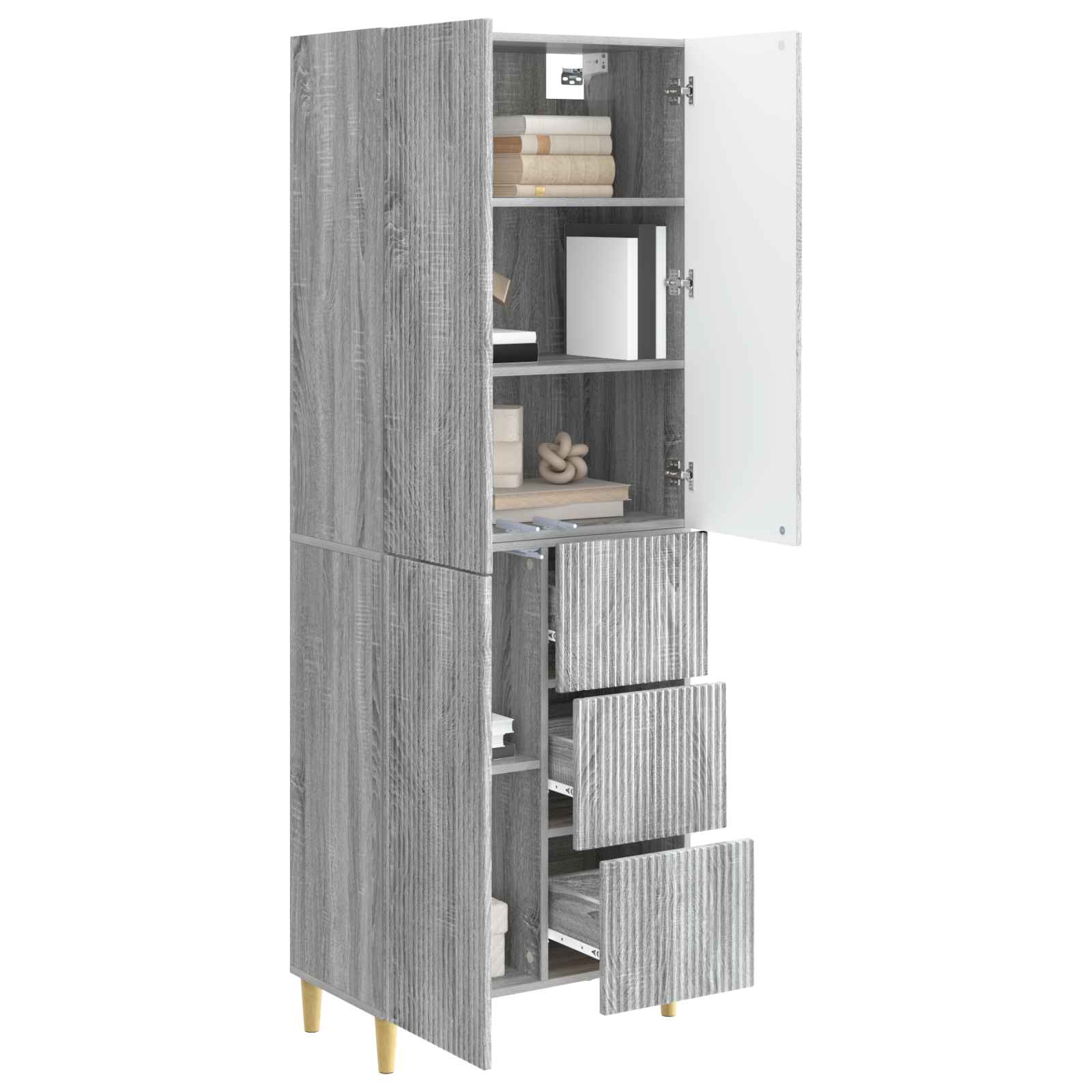 Ensemble de Meubles 2 pcs Sonoma gris 66 x 34,5 x 90 cm - XIOS